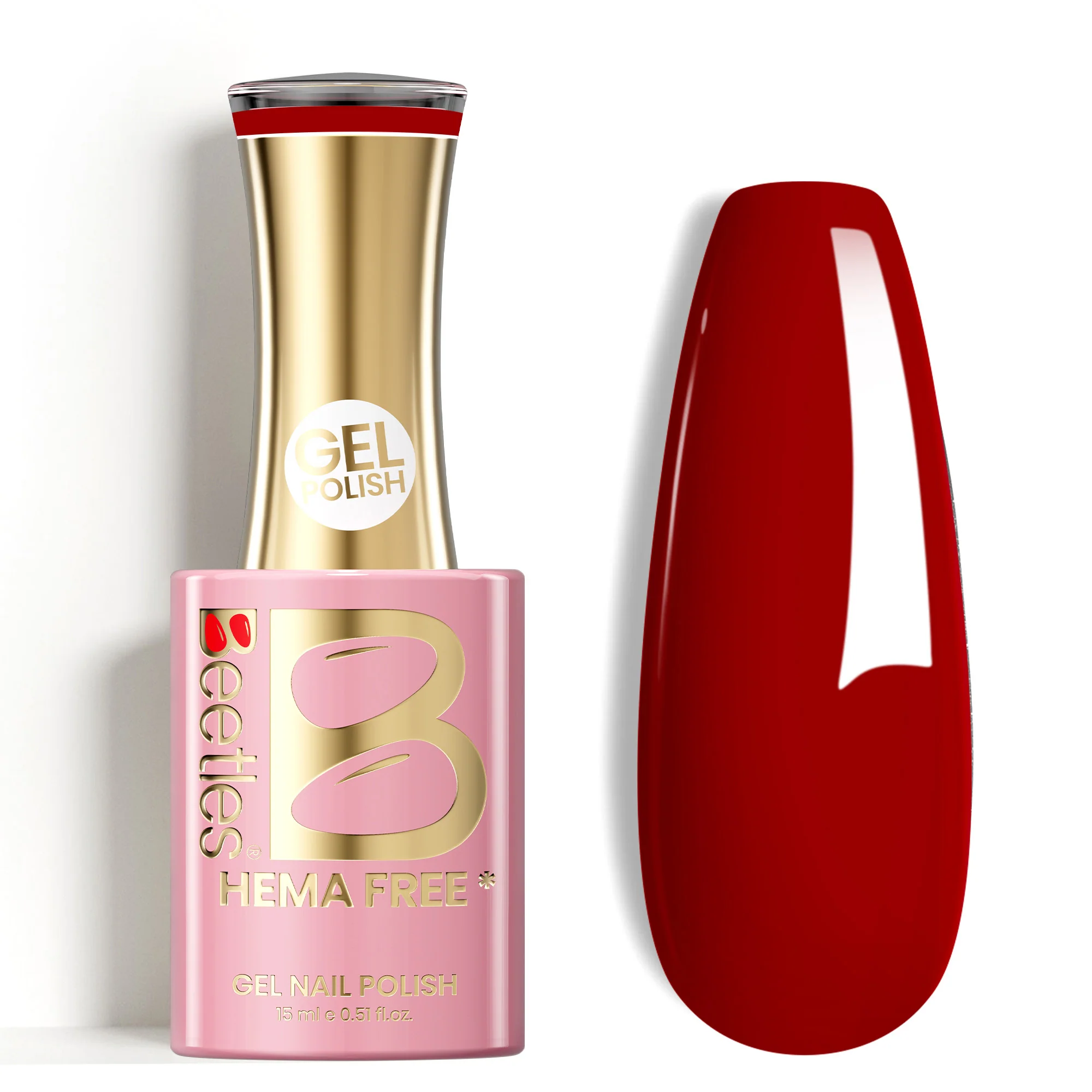 Beetles Stay Shining Scarlet Confidence HEMA Free TPO Free Gel Nail Polish 15ml