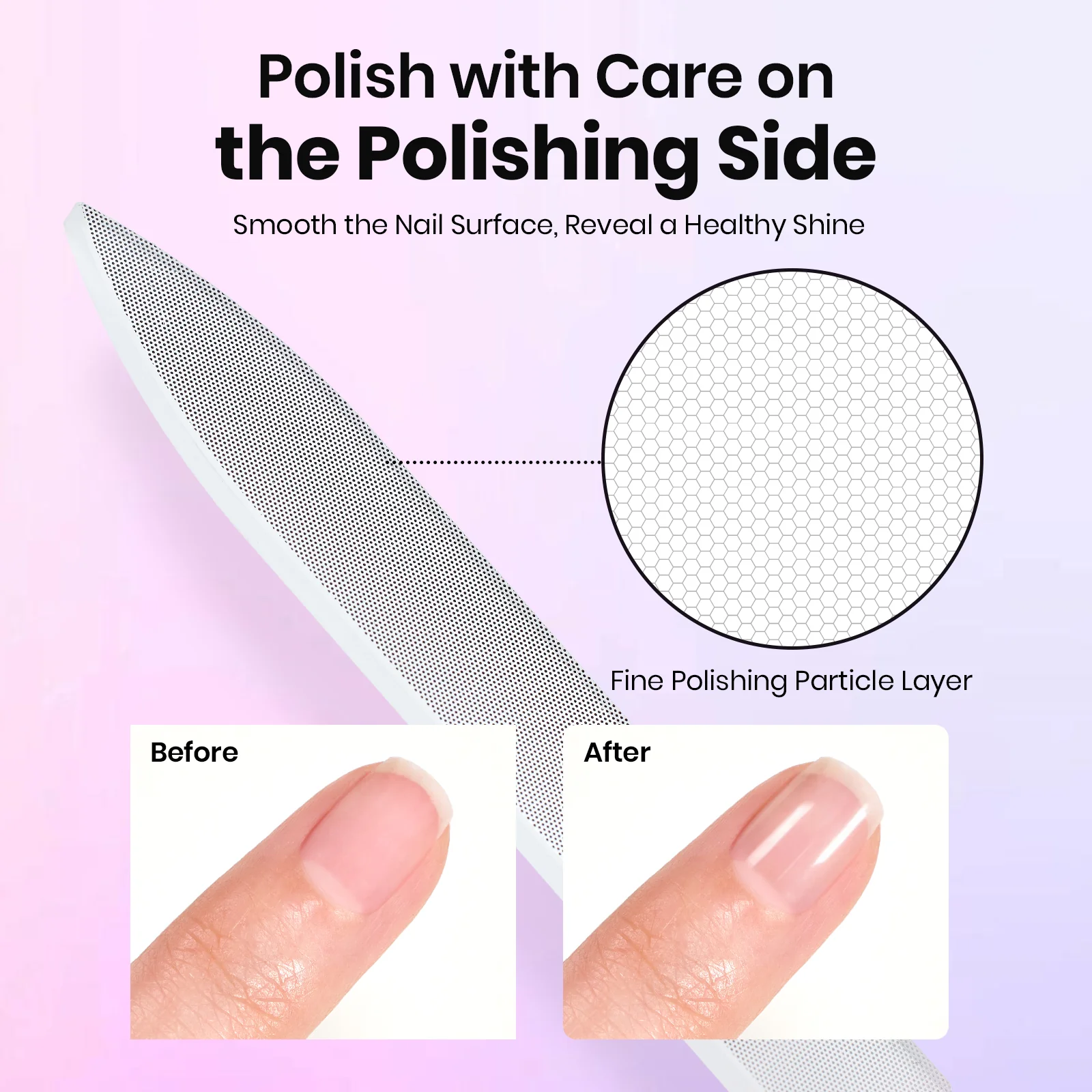 Beetles Stay Shining Shine & Shape Trio Glass Nail File - Image 4