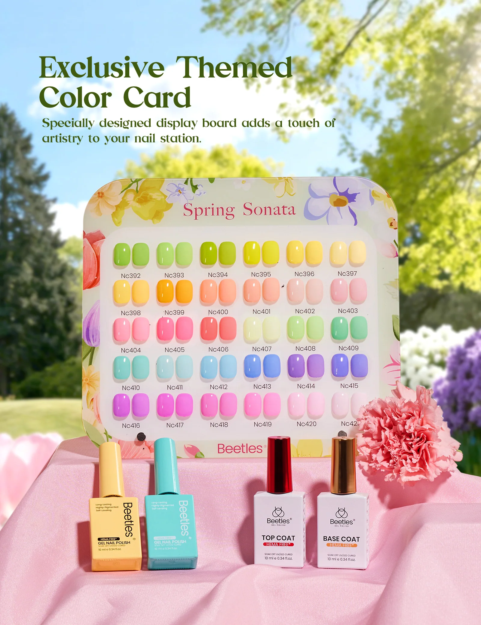 Beetles Stay Shining Spring Sonata HEMA Free TPO Free Gel Polish Box 30 Colors 15ml - Image 3