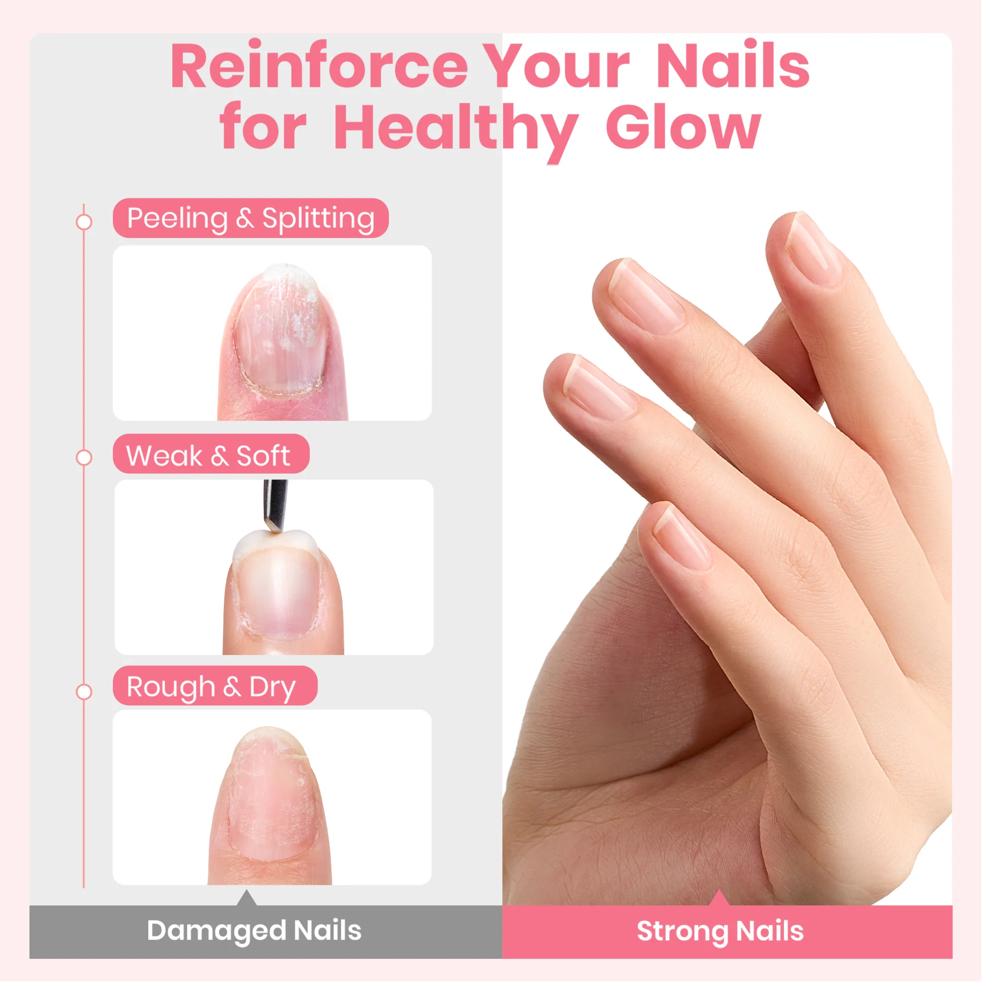 Beetles Stay Shining Strawberry Nail Strengthener 15ml - Image 2