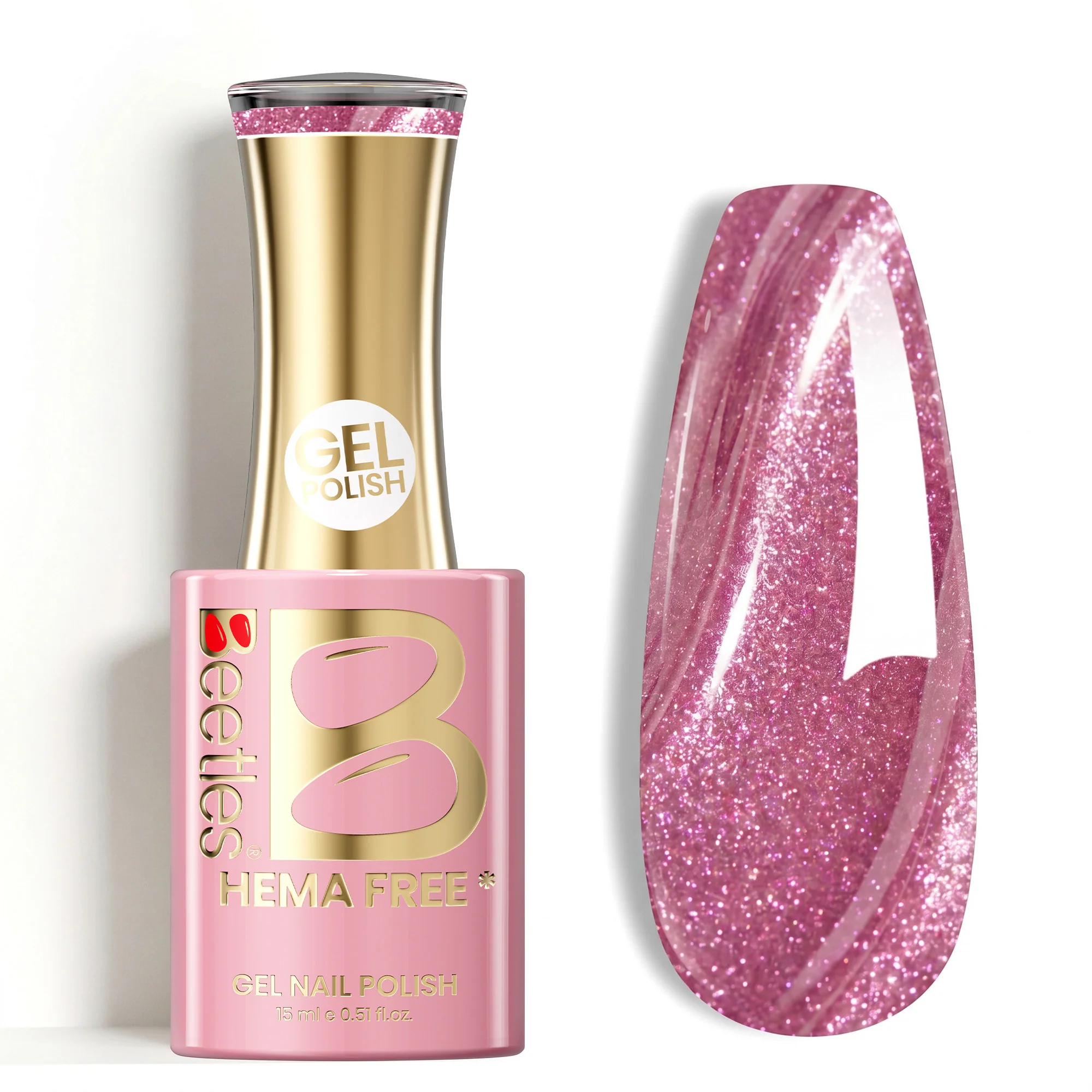 Beetles Stay Shining Sugar Swirl HEMA Free TPO Free Cat Eye Gel Polish 15ml with Magnet