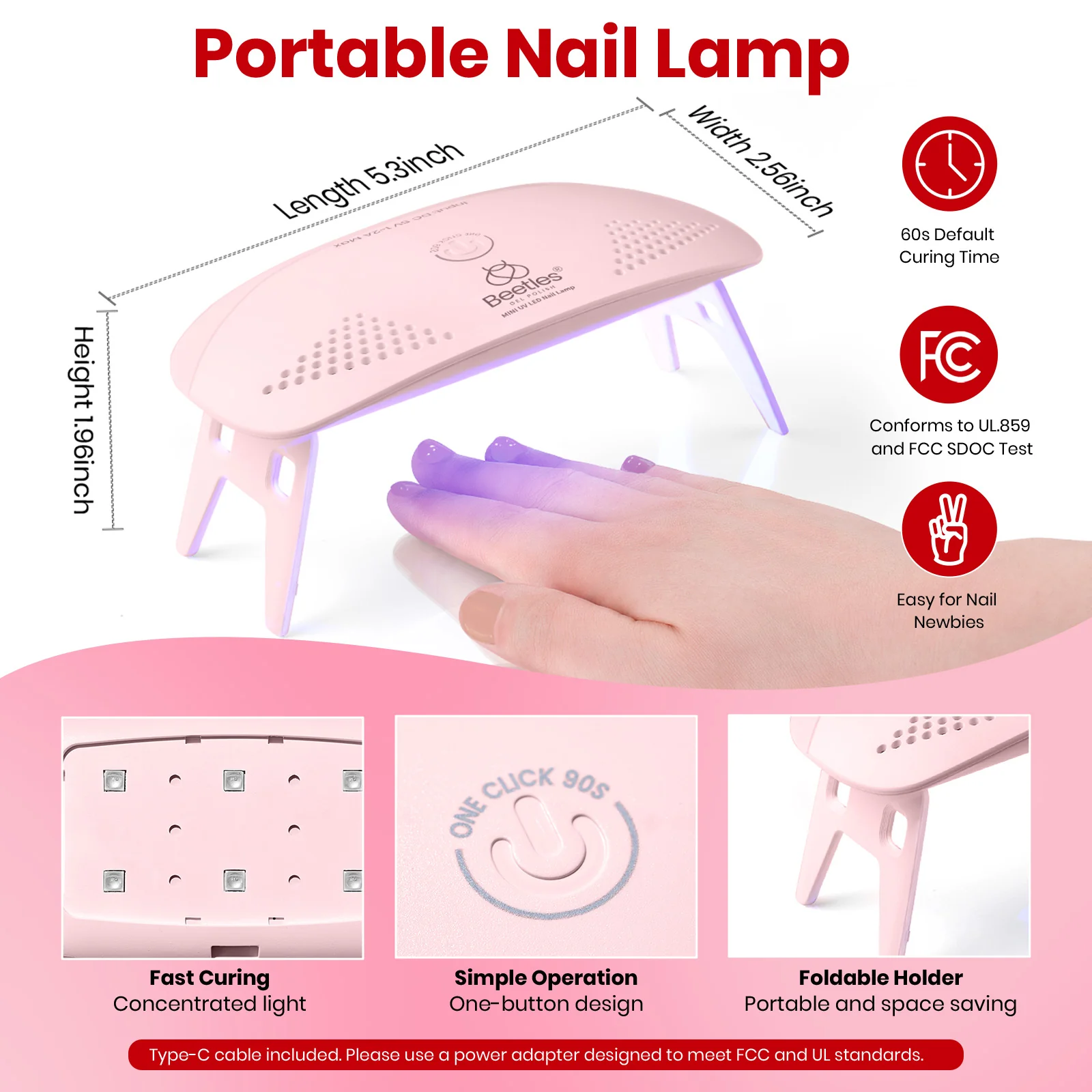 Beetles Stay Shining Timeless Charm HEMA-FREE TPO FREE Gel Nail Kit with UV Light, DIY Salon-Quality at Home - Image 4