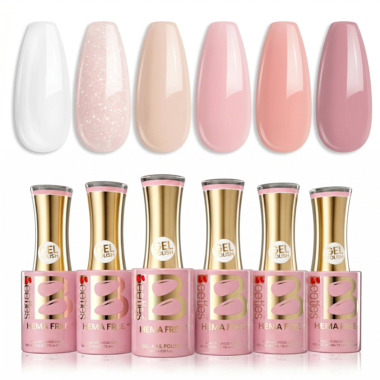 Beetles Stay Shining Whipsers of Love HEMA Free TPO Free 6 Colors Jelly Gel Set 7.5ml