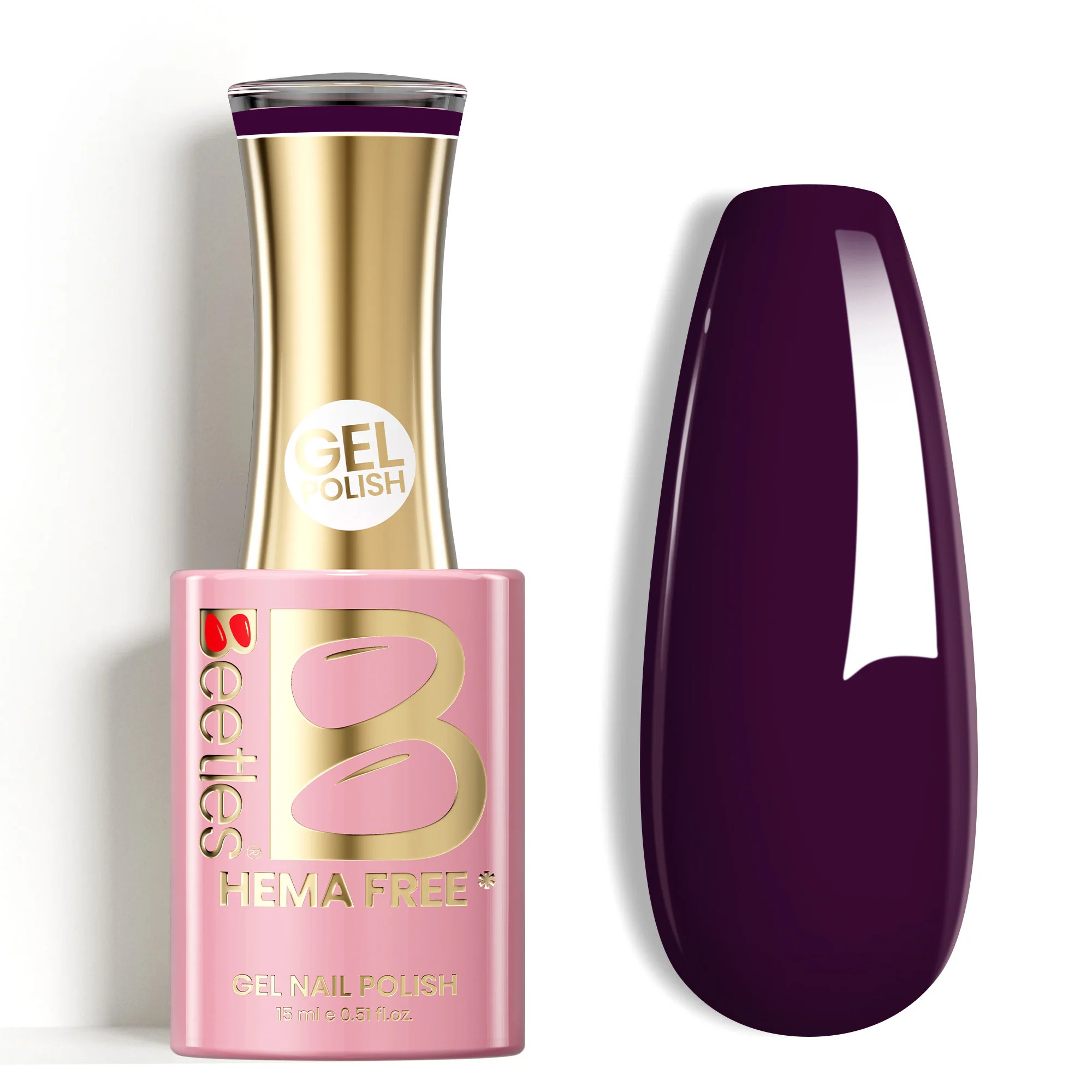 Beetles Stay Shining Wine Stain HEMA Free TPO Free Gel Nail Polish 15ml