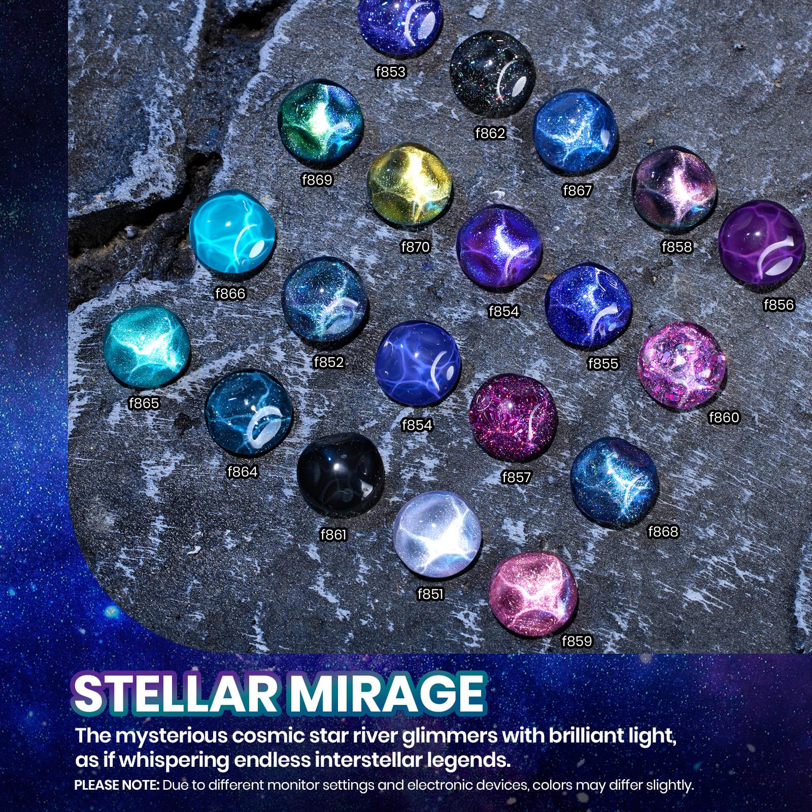 Beetles Stellar Mirage  - 20 Colors Nails Jelly Cat Eye Color Changing Gel Polish Set - Image 2
