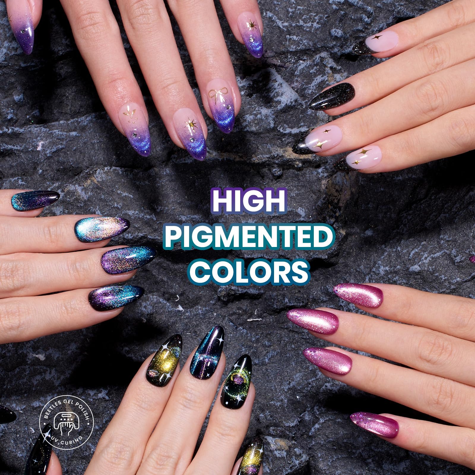 Beetles Stellar Mirage  - 20 Colors Nails Jelly Cat Eye Color Changing Gel Polish Set - Image 3