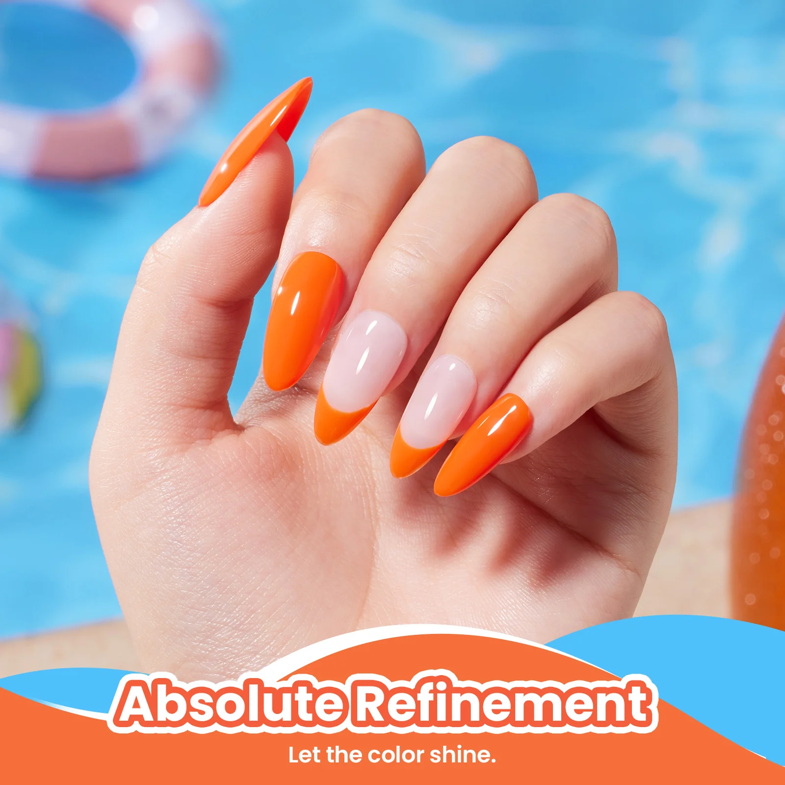 Beetles Summer Voyage - Citrus Pop Orange Summer Nails Neon 9ml - Image 5