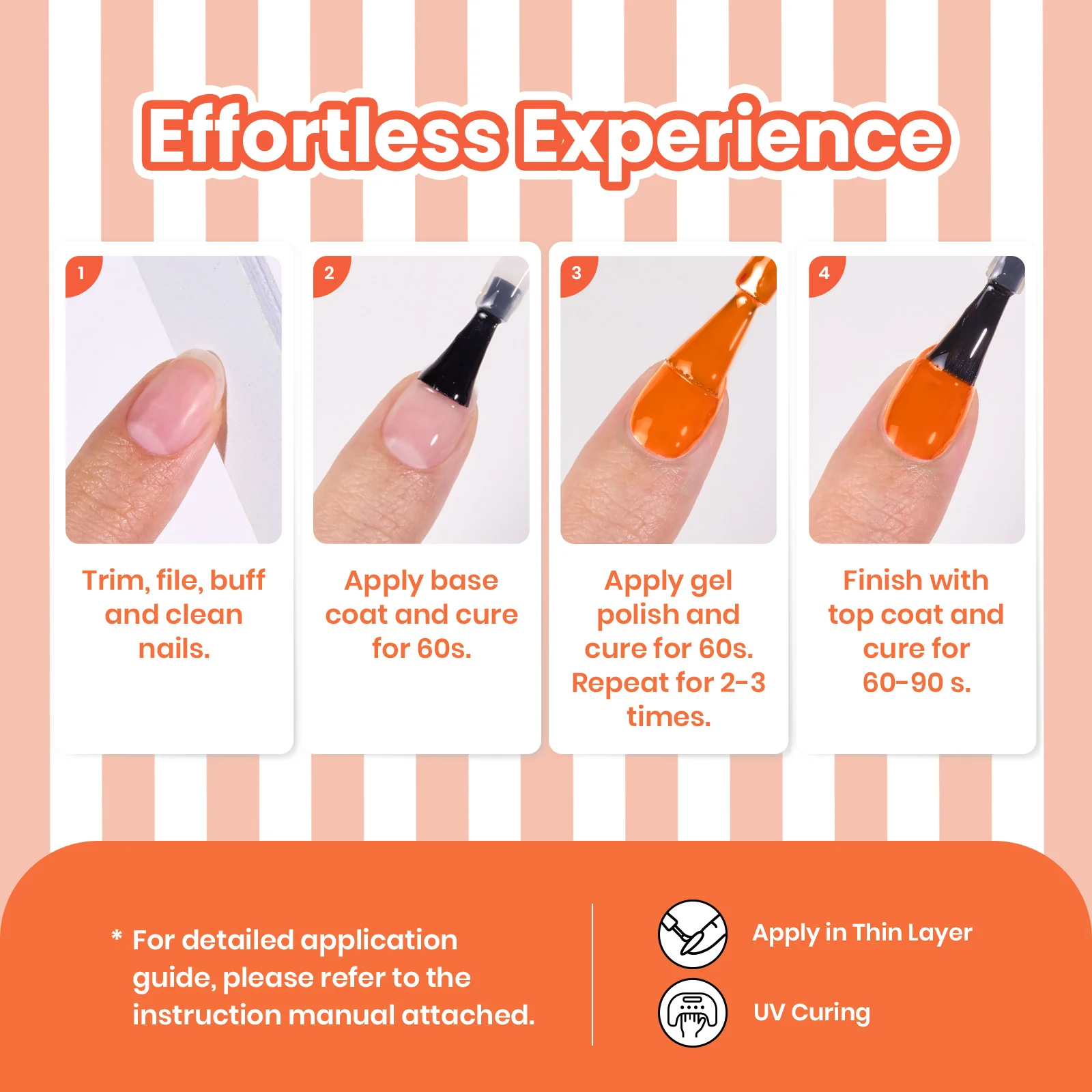 Beetles Summer Voyage - Citrus Pop Orange Summer Nails Neon 9ml - Image 7