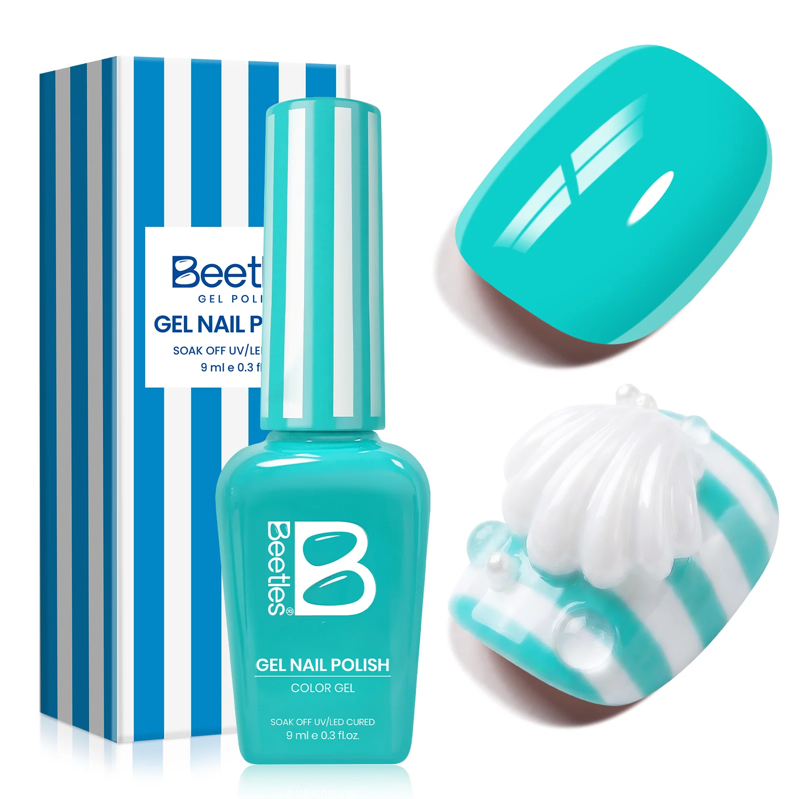 Beetles Summer Voyage - Ocean Shade Summer Nails Neon Blue 9ml