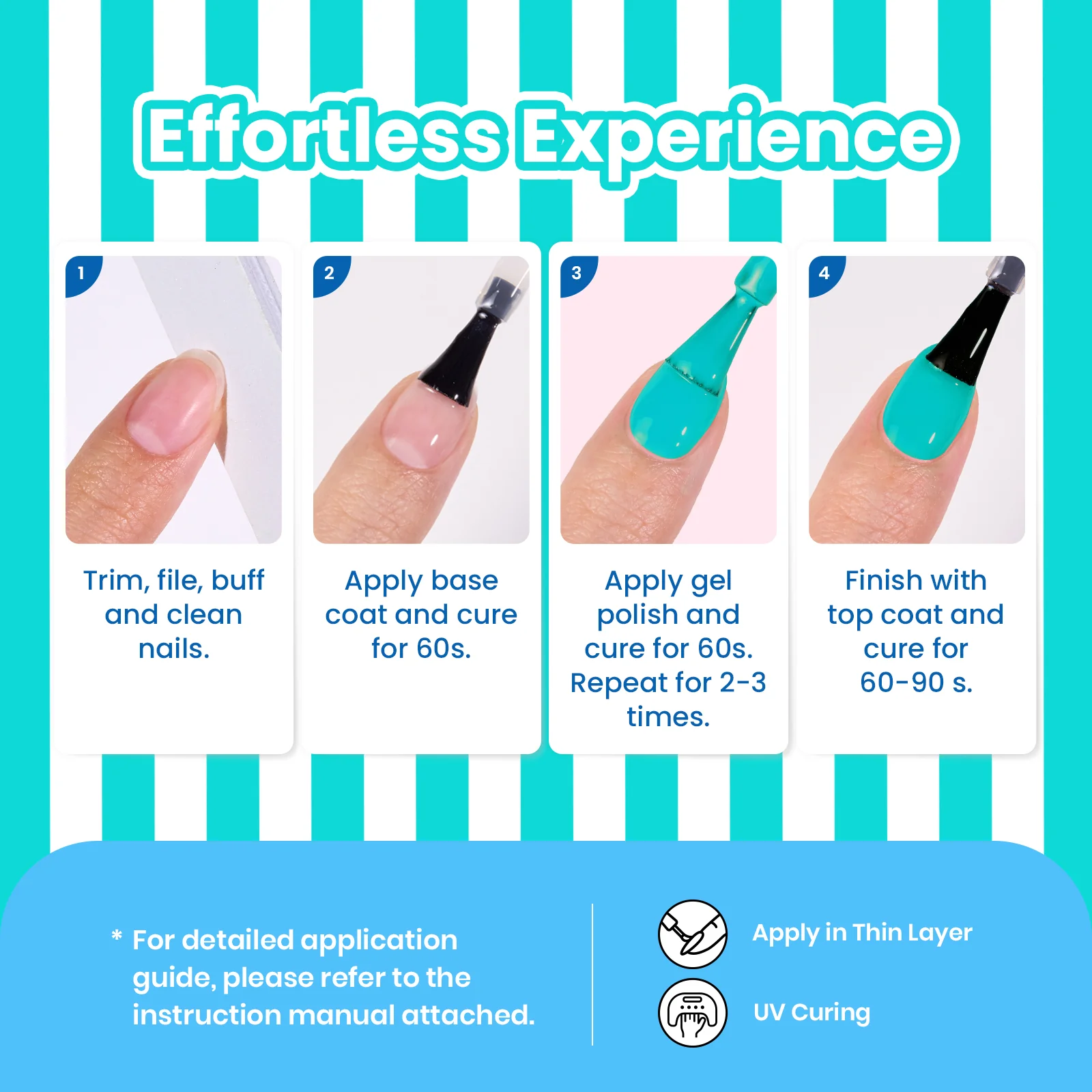Beetles Summer Voyage - Ocean Shade Summer Nails Neon Blue 9ml - Image 4