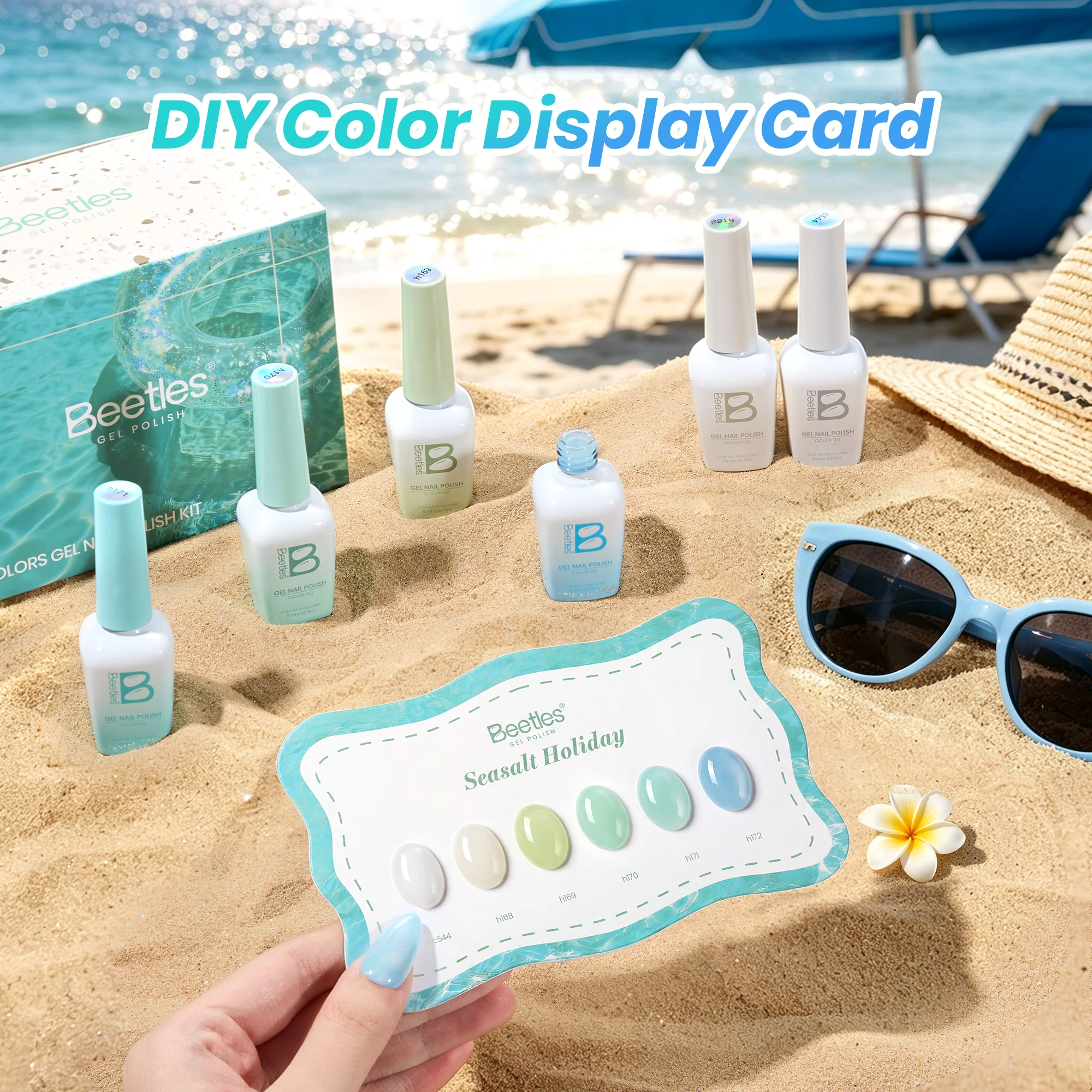 Beetles Summer Voyage - Seasalt Holiday Gel Summer Nails 6 Colors Gel Polish Set 9ml - Image 9