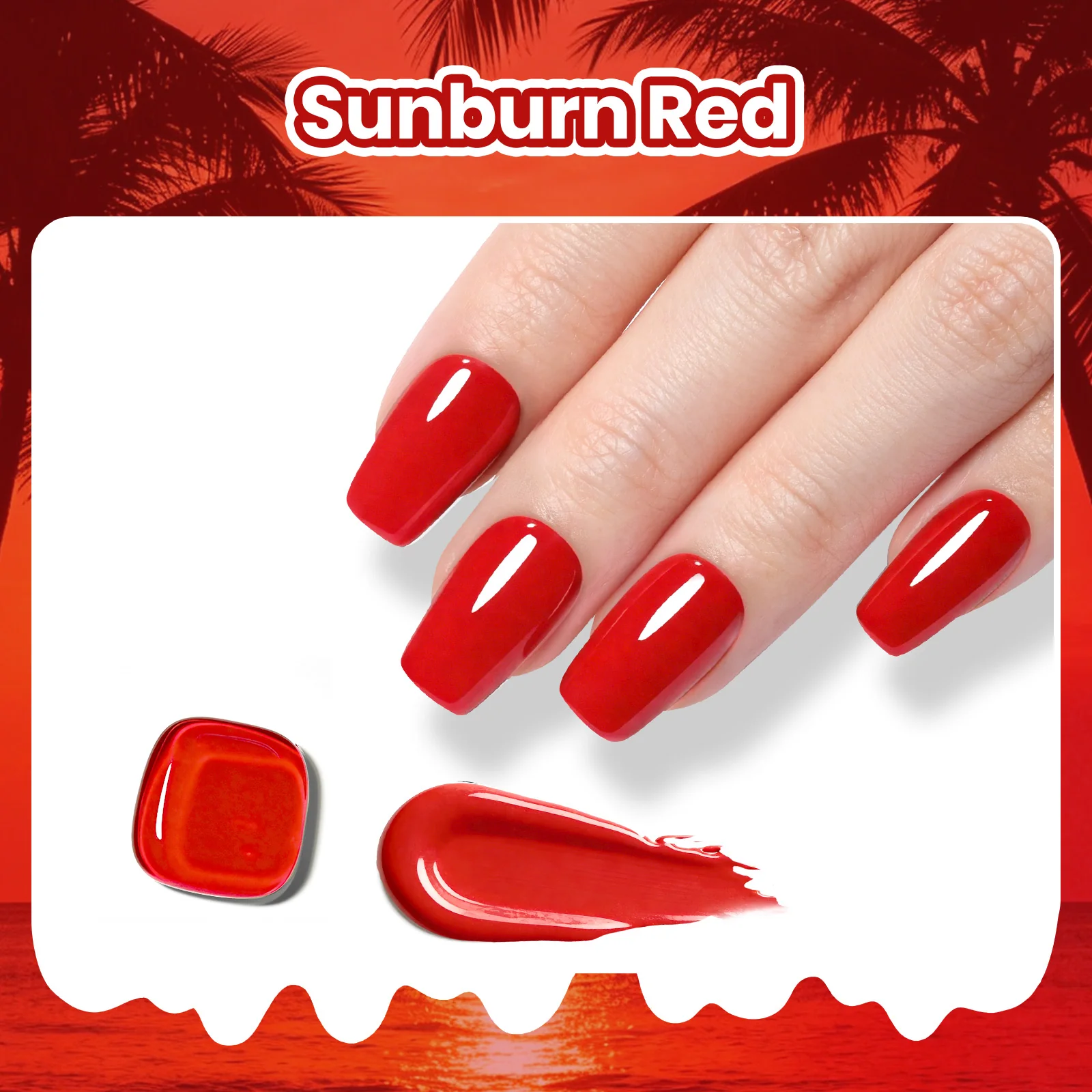 Beetles Summer Voyage - Sunburn Red Summer Nails 9ml - Image 2