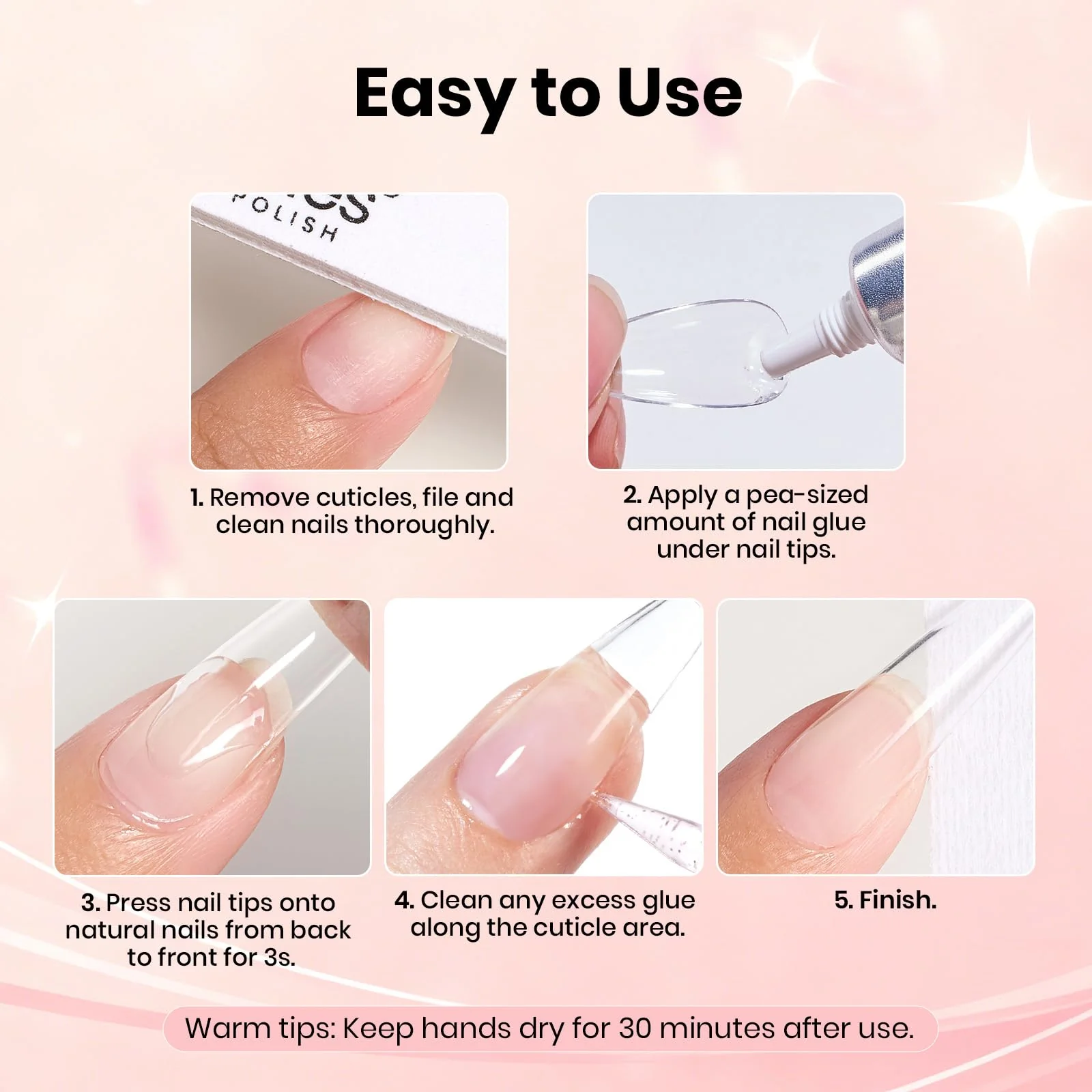 Beetles Super Strong Nail Glue 10g for Press On Nails, No Uv Lamp Needed, Quick Drying - Image 7