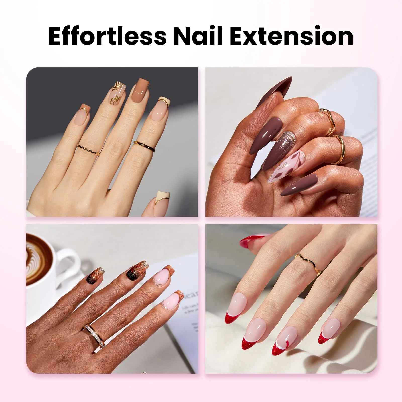 Beetles Tipex Lite Apex Nail Tips Almond Short - 96 pcs 16 Sizes - Image 6
