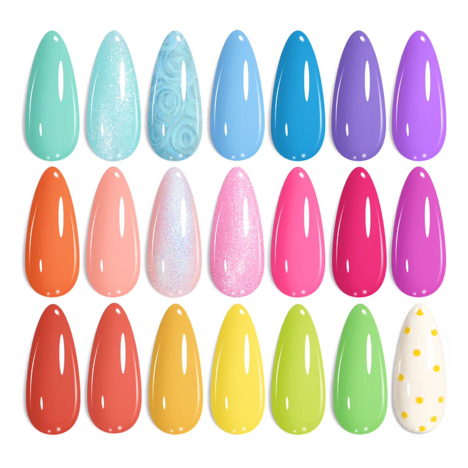 Beetles Tropical Bloom High Pigmented Colors 20 Colors Summer Nails Gel Polish Set With Base Coat & Top Coat