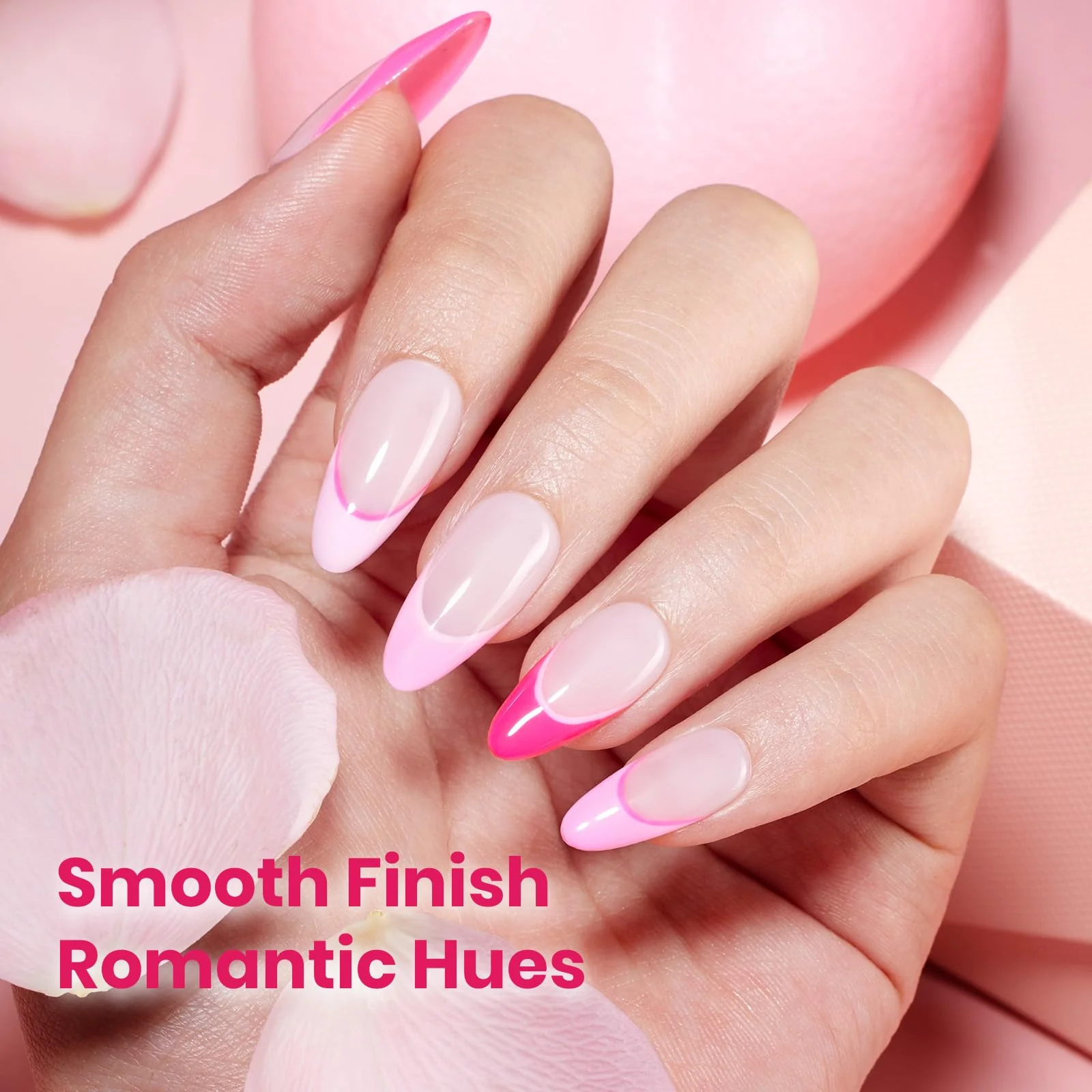 Beetles Valentines Pink Gel Polish Set - Romance in Air Collection 15Ml Bright Neon Light Hot Pink Colors - Image 5