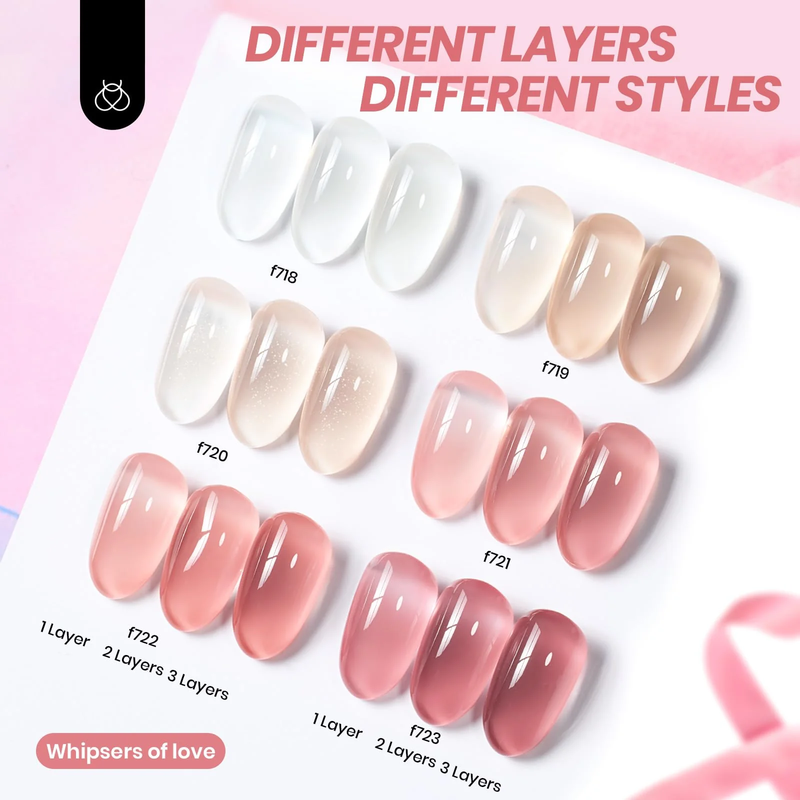 Whispers of Love | 6 Colors Gel Polish Set - Image 2