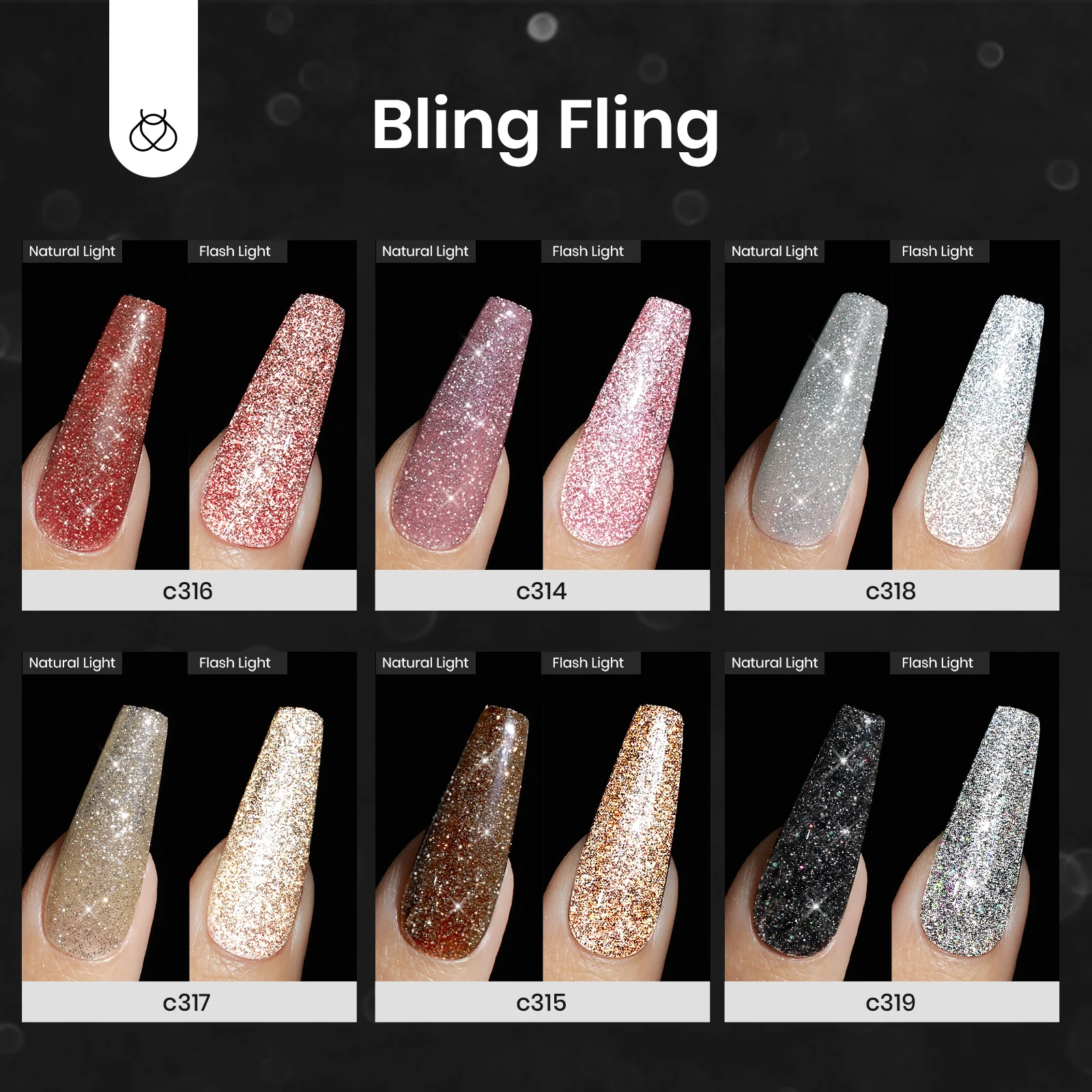 Bling Fling | 6 Colors Gel Polish Set - Image 7