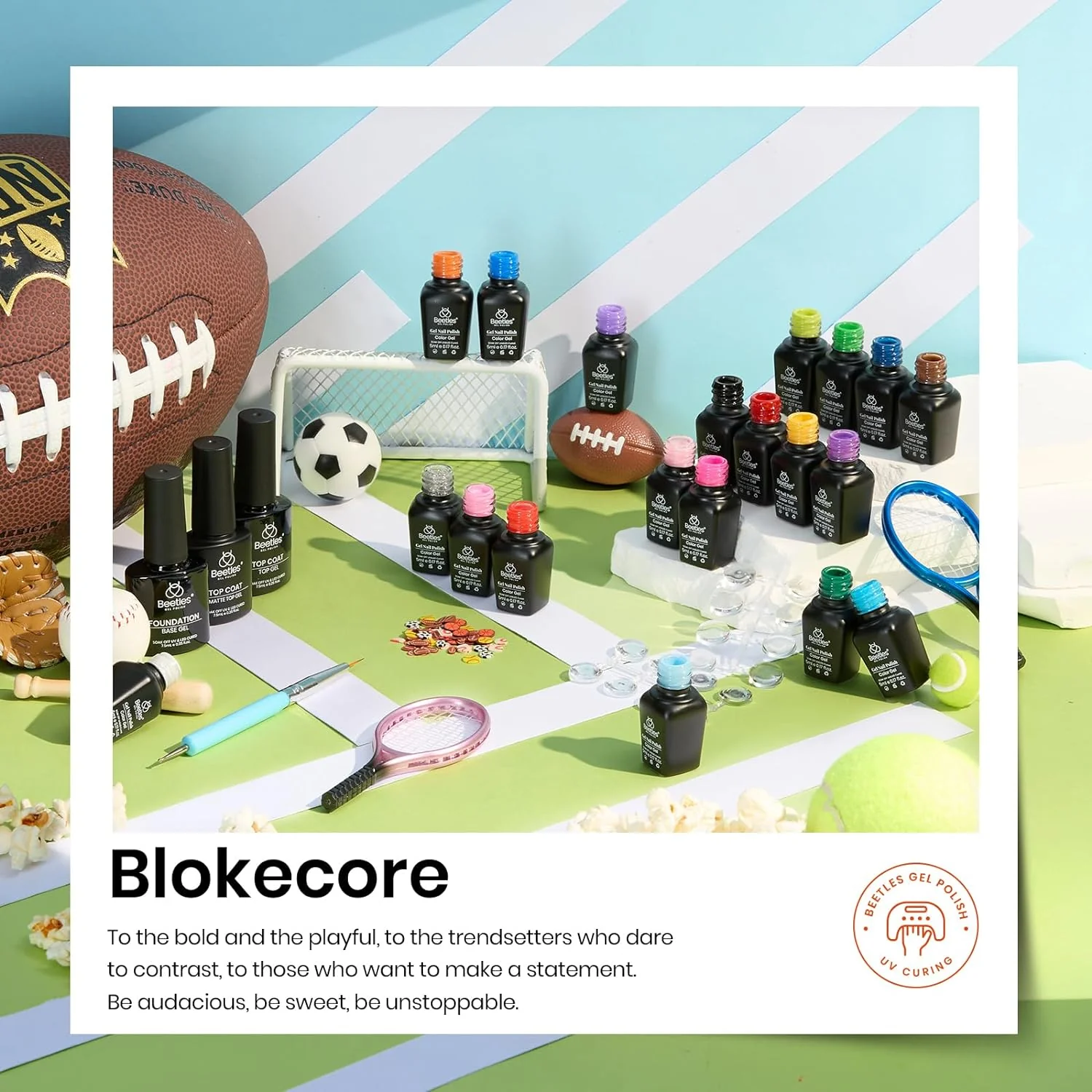 Blokecore-20 Gel Colors Set with Top and Base Coat (5ml/Each) Nails - Image 6