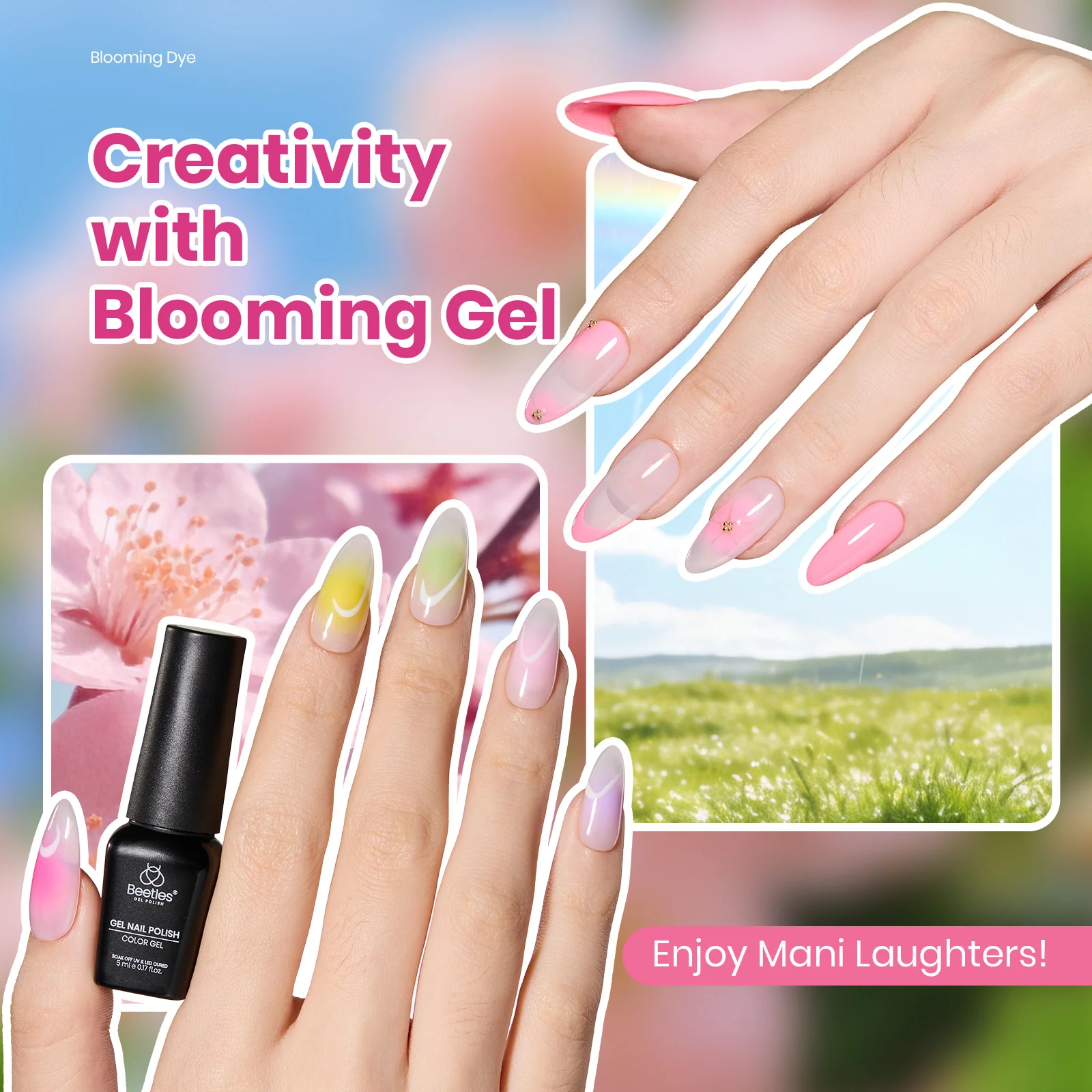 Blooming Dye - 25 Gel Colors Set With Blooming Gel Summer Nails Neon Rainbow - Image 4
