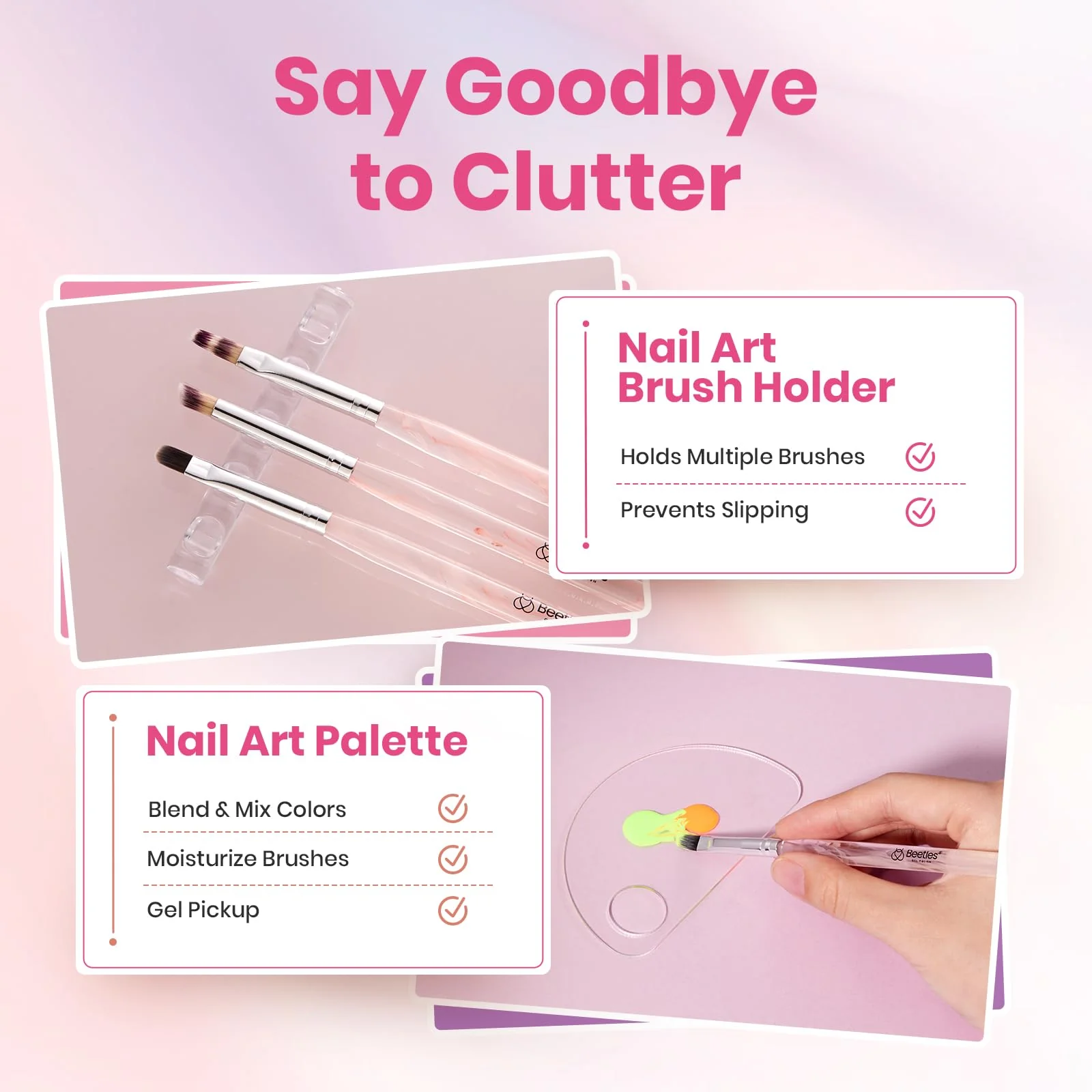 Blooming Gel and Nail Art Brushes Set - Ombre Nail - Image 7