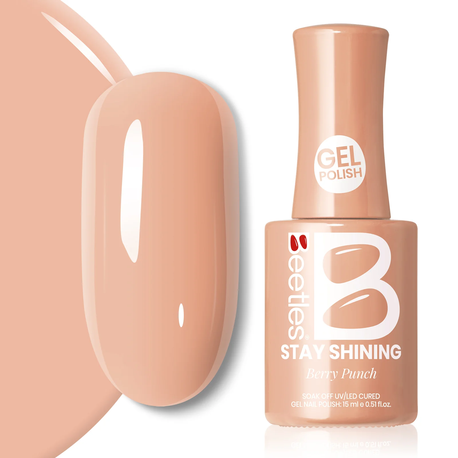 Beetles Stay Shining Gel Polish Bare Mocha - 15ml of Warm Simplicity