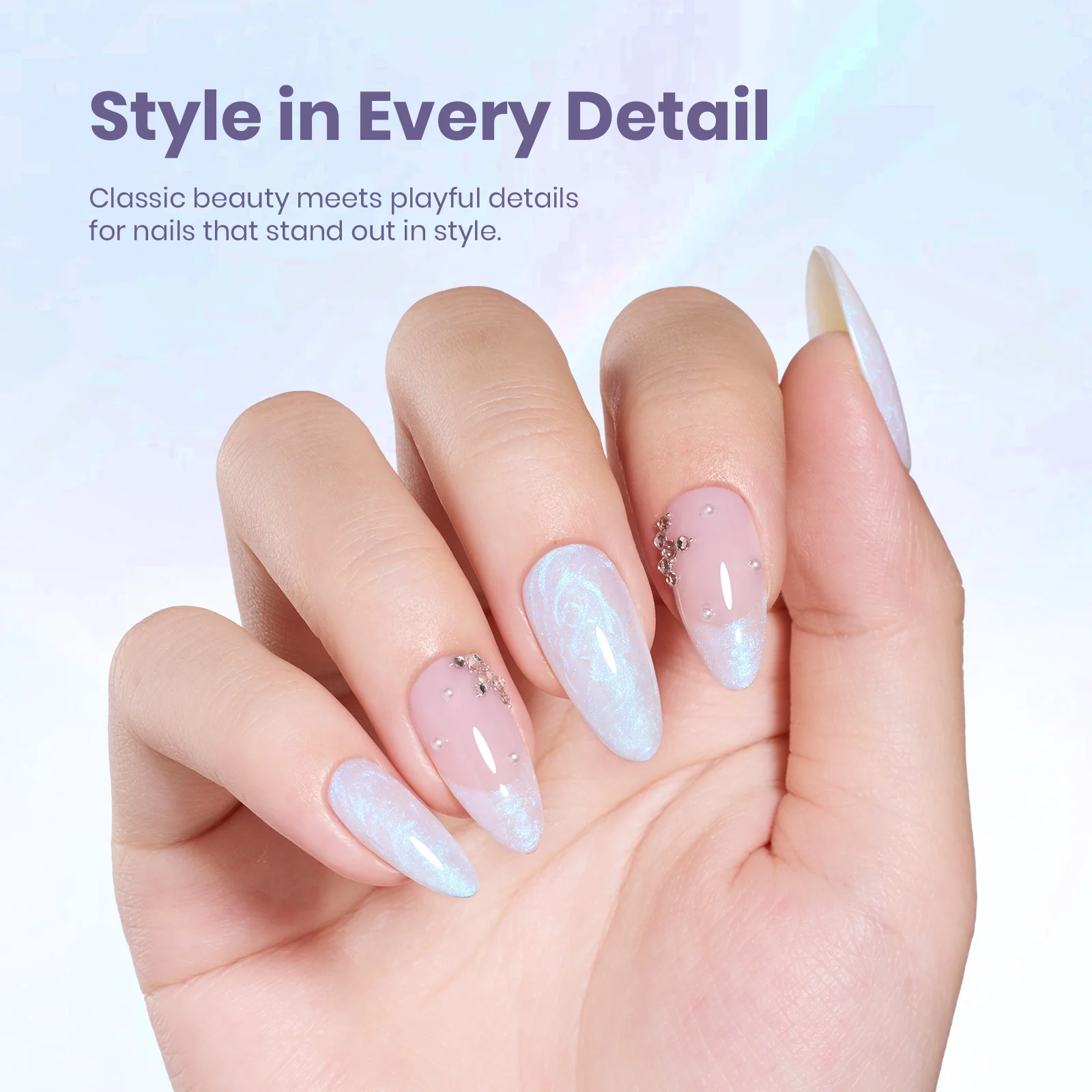 Beetles Stay Shining Gel Polish Iridescent Mist - 15ml of Mystic Haze - Image 4
