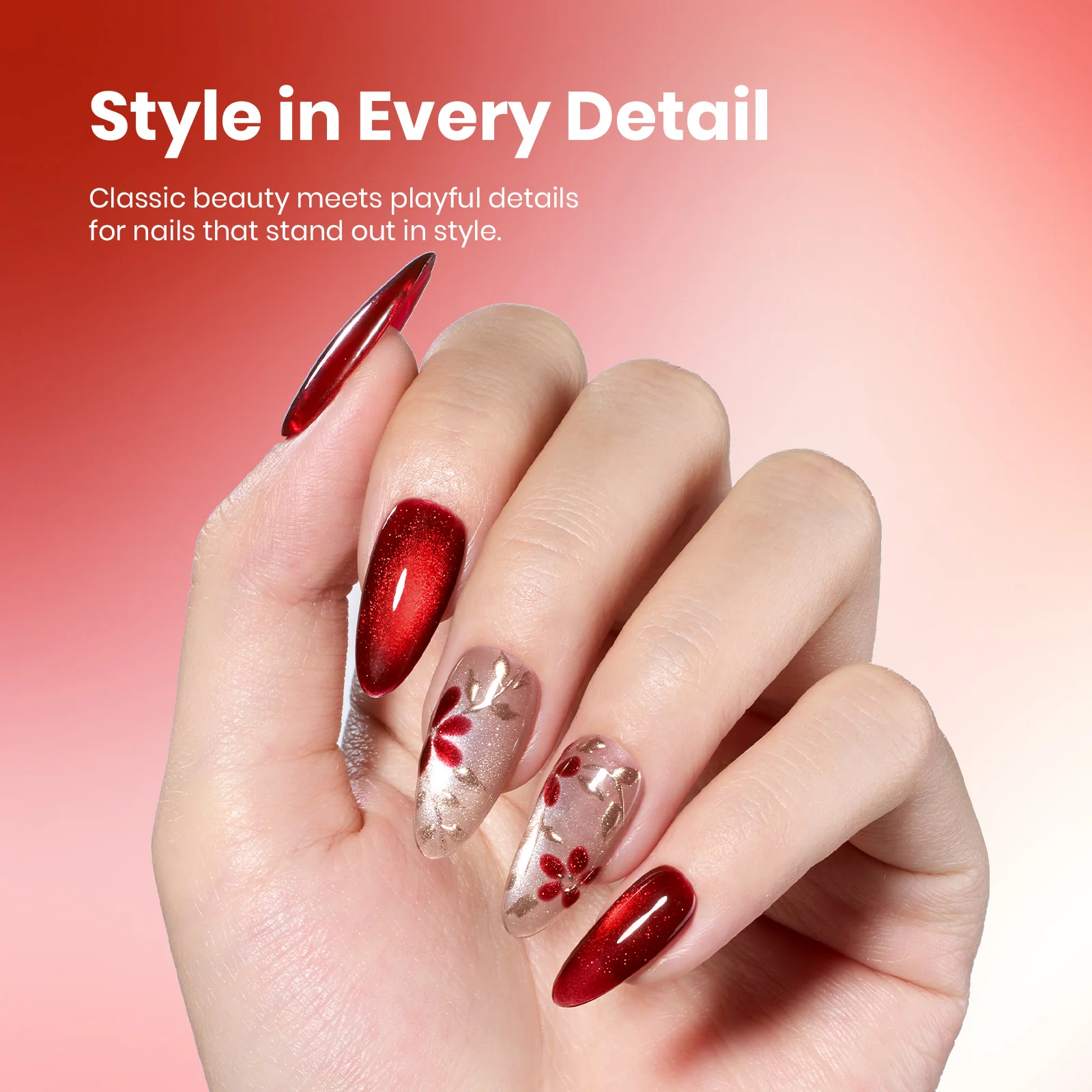 Beetles Stay Shining Gel Polish Ruby Radiance-15ml of Luxury Glow - Image 4