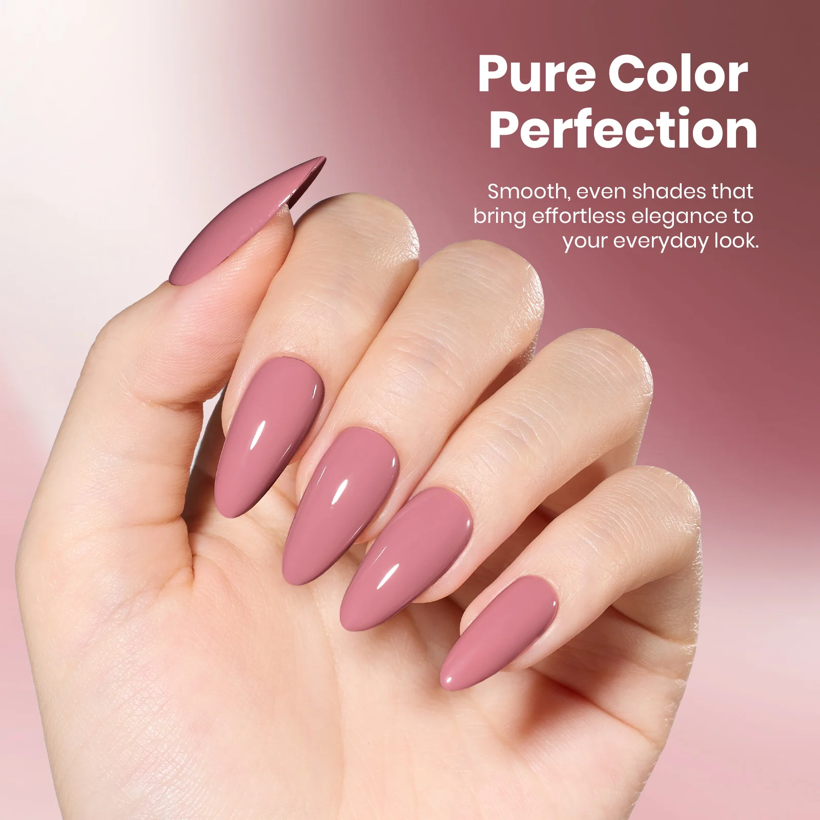 Beetles Stay Shining Gel Polish Dusty Rosewood - 15ml of Subtle Grace - Image 3