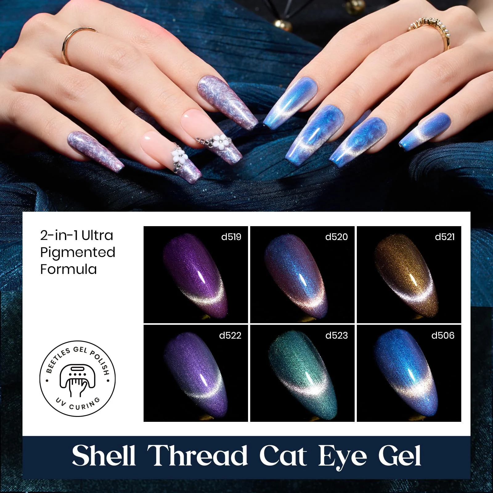 Magical Swirl | 6 Colors Gel Polish Set Nails - Image 3