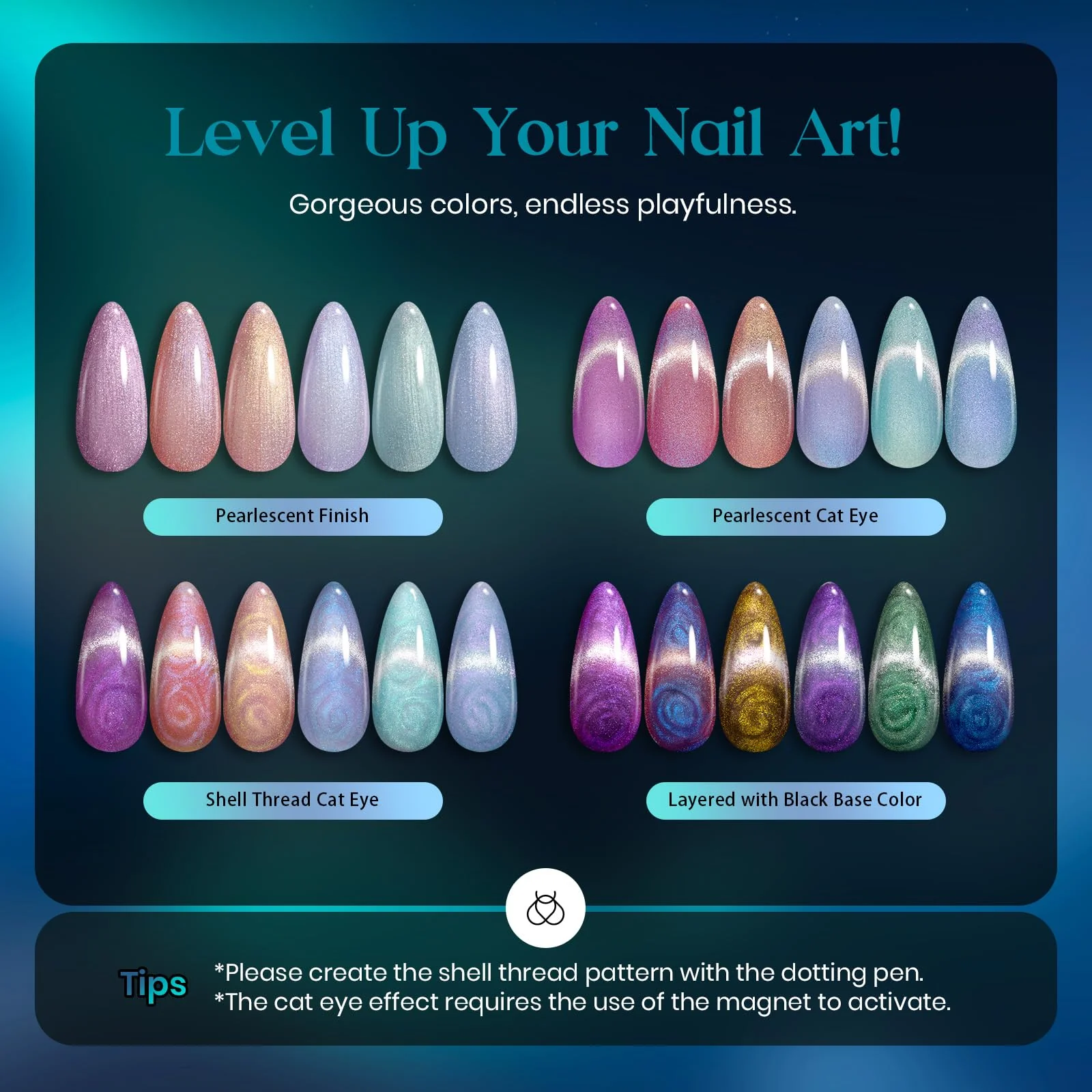 Magical Swirl | 6 Colors Gel Polish Set Nails - Image 4
