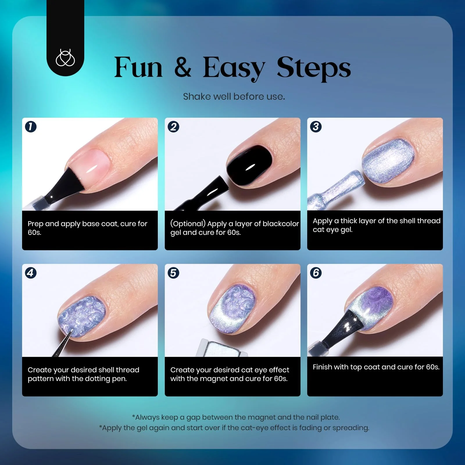 Magical Swirl | 6 Colors Gel Polish Set Nails - Image 7