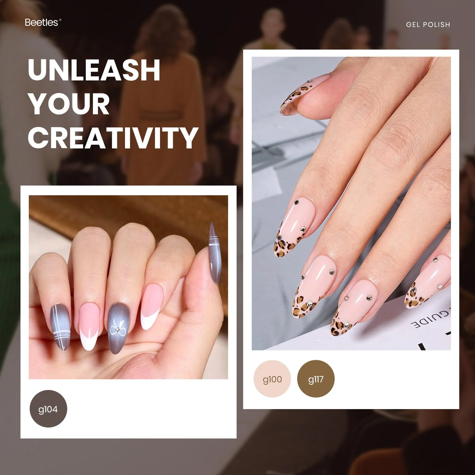 Catwalk Tonal Hues Nails  - 25 Colors Nude Brown Yellow Purple Green Glitter Gel Polish Set - Image 4