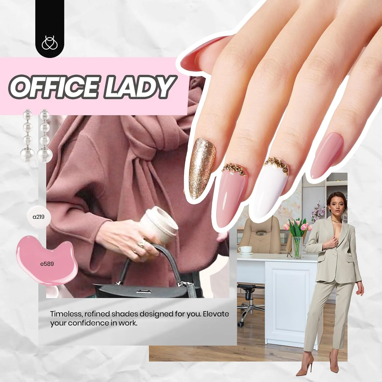 Beetles Gel Nail Starter Kit Chic Outfits 25 Colors With UV Light All-in-One Mani Set - Image 3