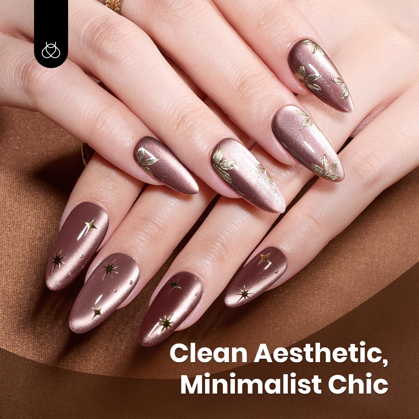 Cinnamon Girl Nails - 15ML Fall Brown Velvet Cat Eye Magnetic Glitter Gel Nail Polish - Image 5