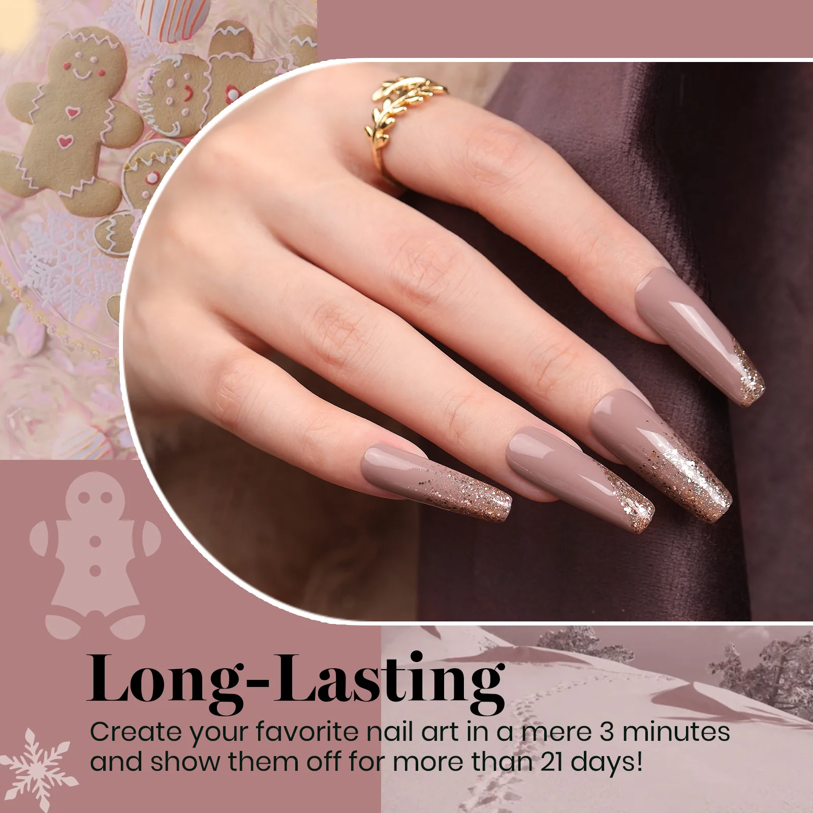 Coffee Cafe | Winter NailsGel Polish 6 Colors Set - Image 3