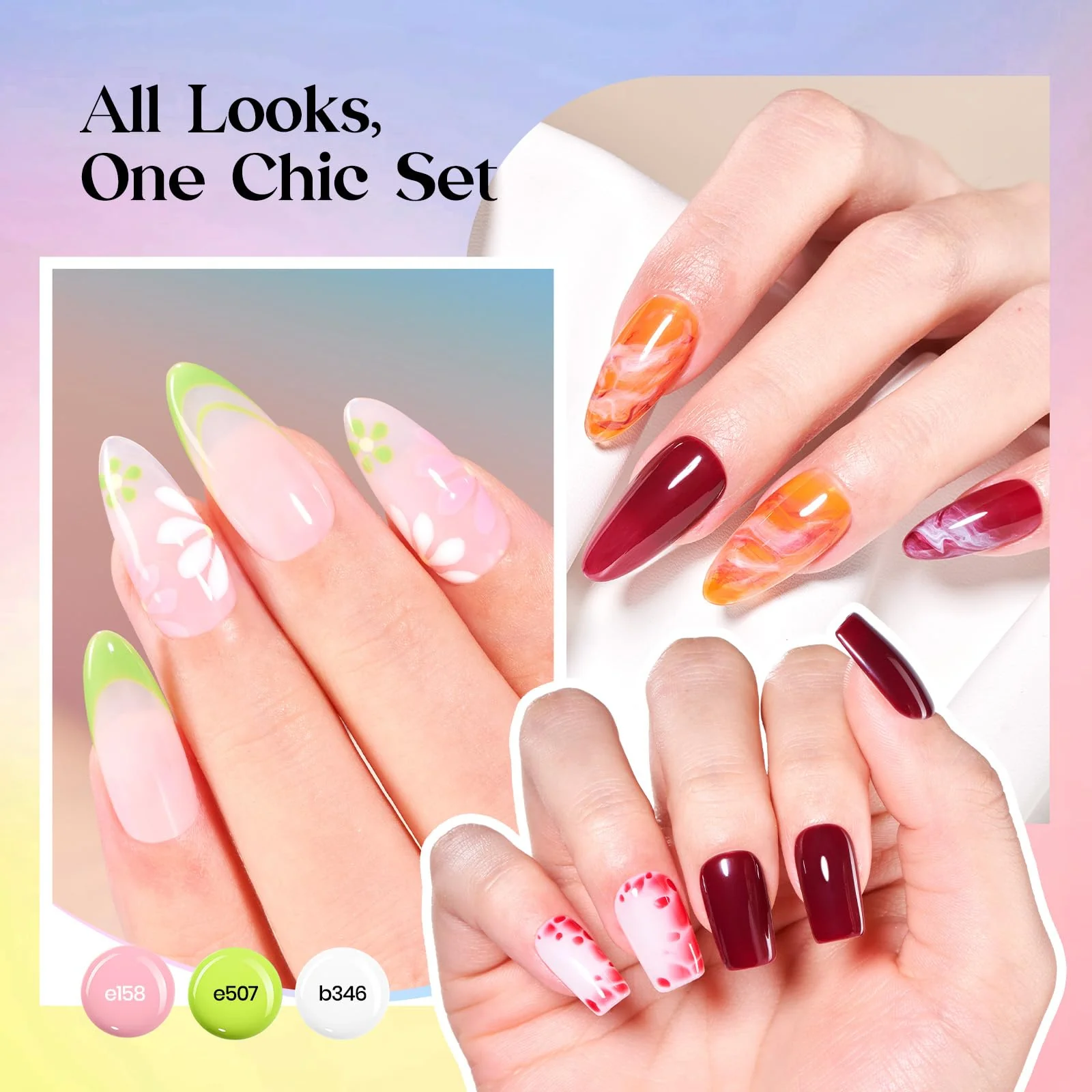 Beetles Gel Nail Starter Kit Color Sonata 36 Color All-Season All-in-One Mani Kit - Image 6