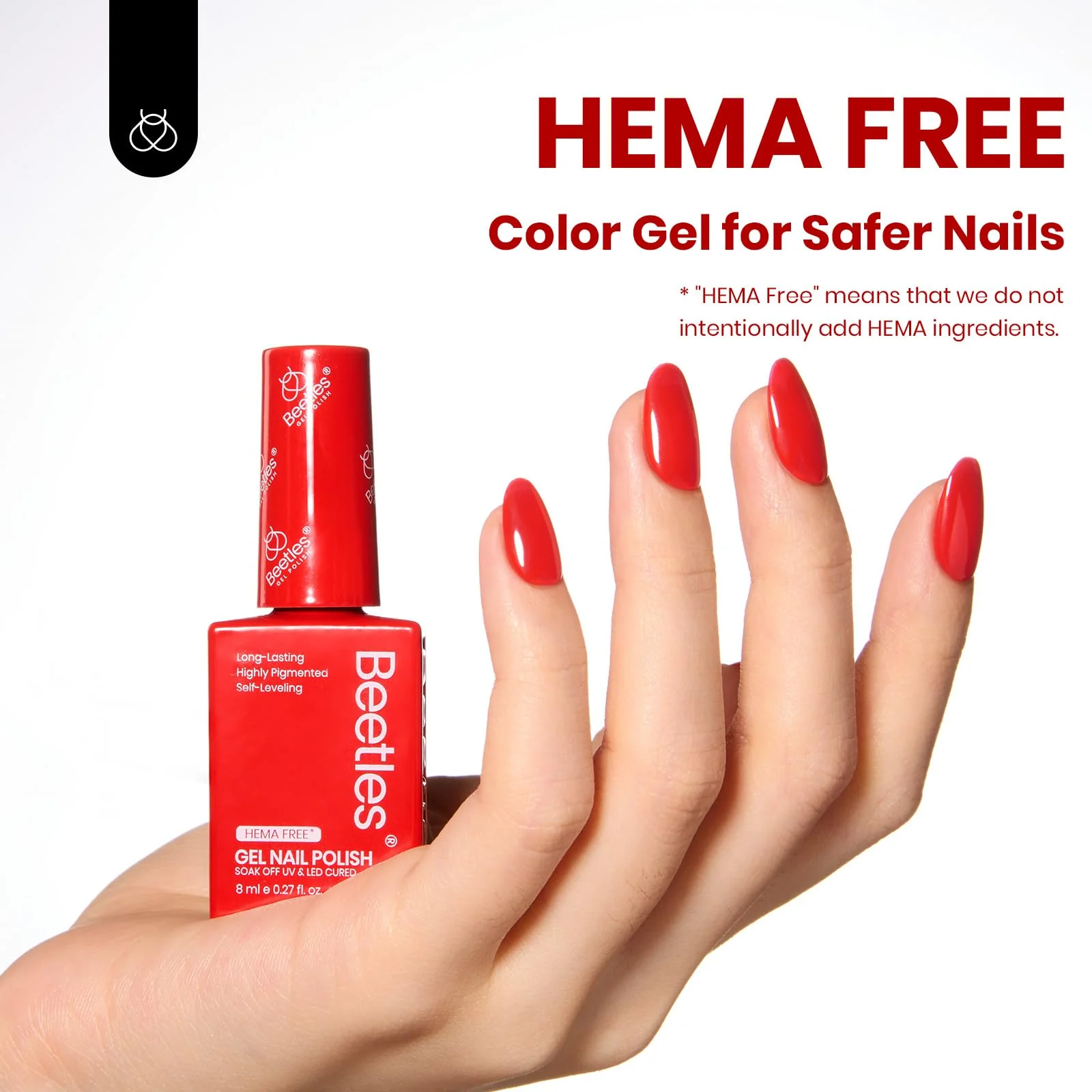 Crimson Harmony - Red Summer Nails Colorful Gel Polish 8ml - Image 2