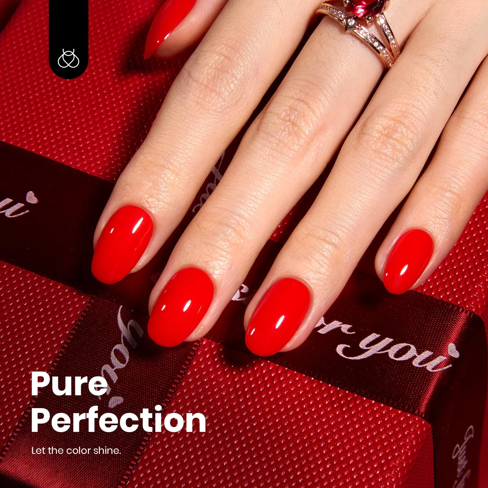 Crimson Harmony - Red Summer Nails Colorful Gel Polish 8ml - Image 4