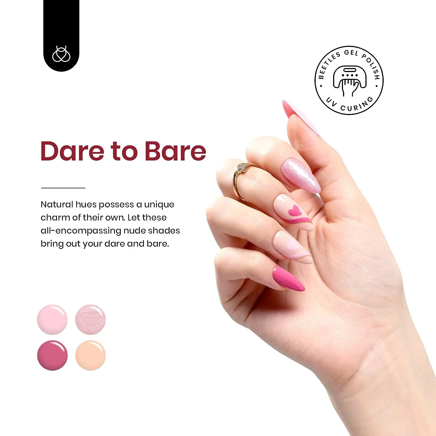 Dare to Bare - 20 Gel Colors Set Nails with Top and Base Coat (5ml/Each) - Image 3
