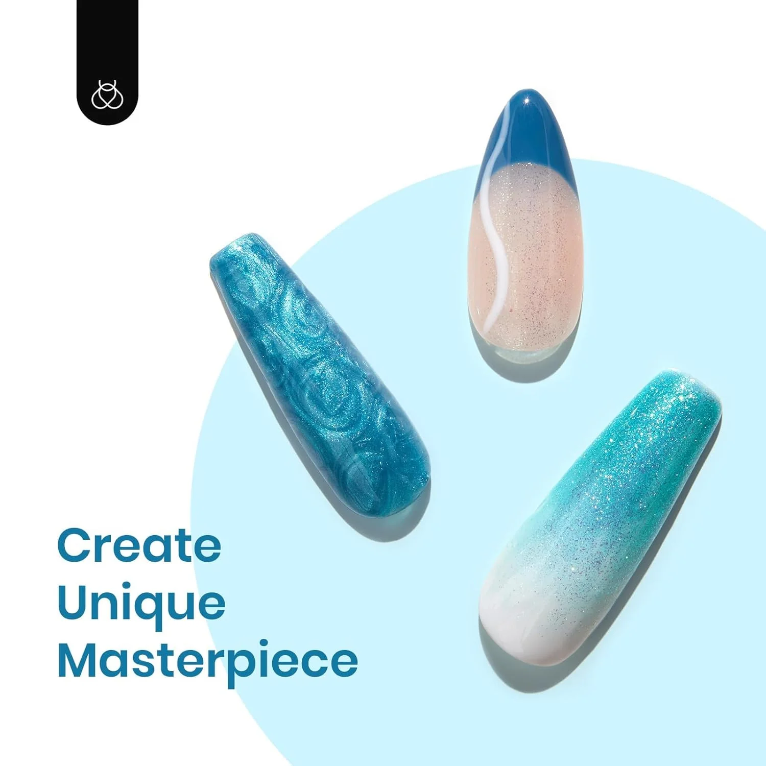 Beetles Blue Gel Polish Mermaid Treasures 6 Colors Summer Nails Glitter Pearl Polish Set - Image 3