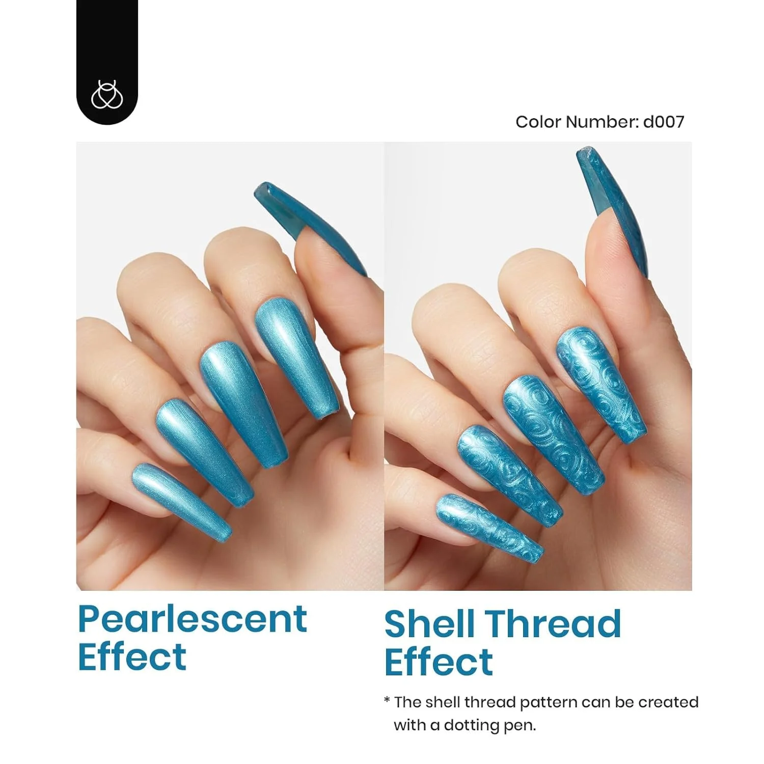 Beetles Blue Gel Polish Mermaid Treasures 6 Colors Summer Nails Glitter Pearl Polish Set - Image 4