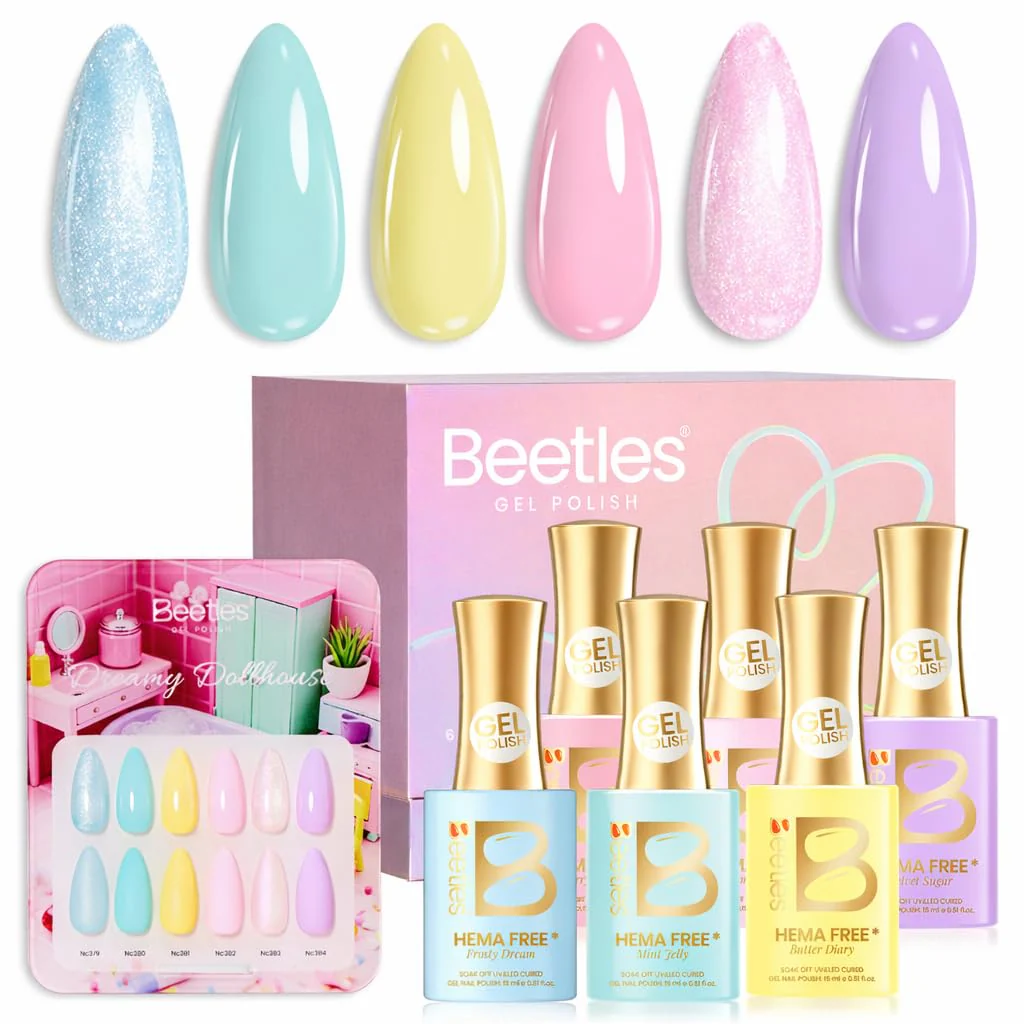 Dreamy Dollhouse 6 Colors Beetles Hema Free Summer Nails Gel Polish Set 15ML