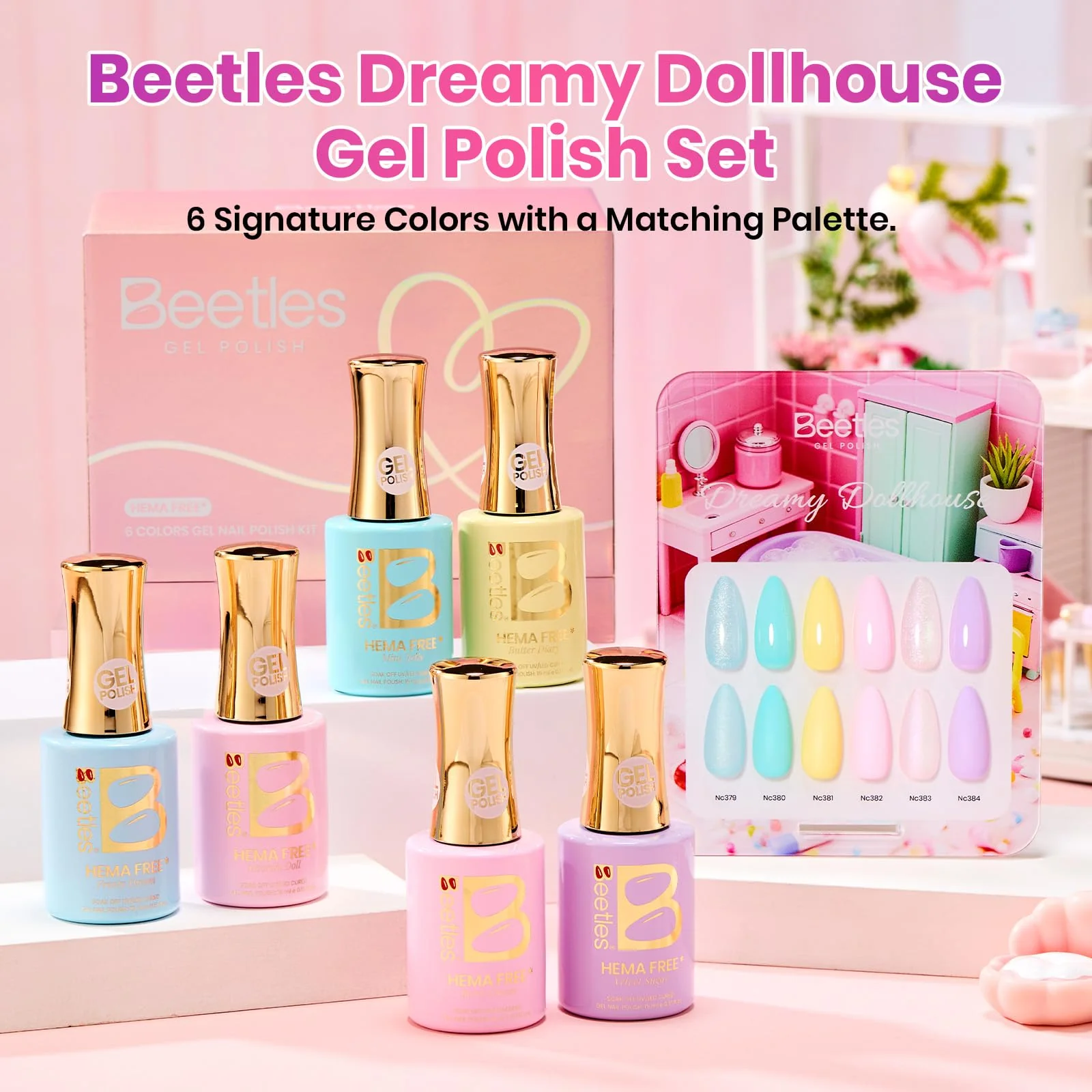 Dreamy Dollhouse 6 Colors Beetles Hema Free Summer Nails Gel Polish Set 15ML - Image 8