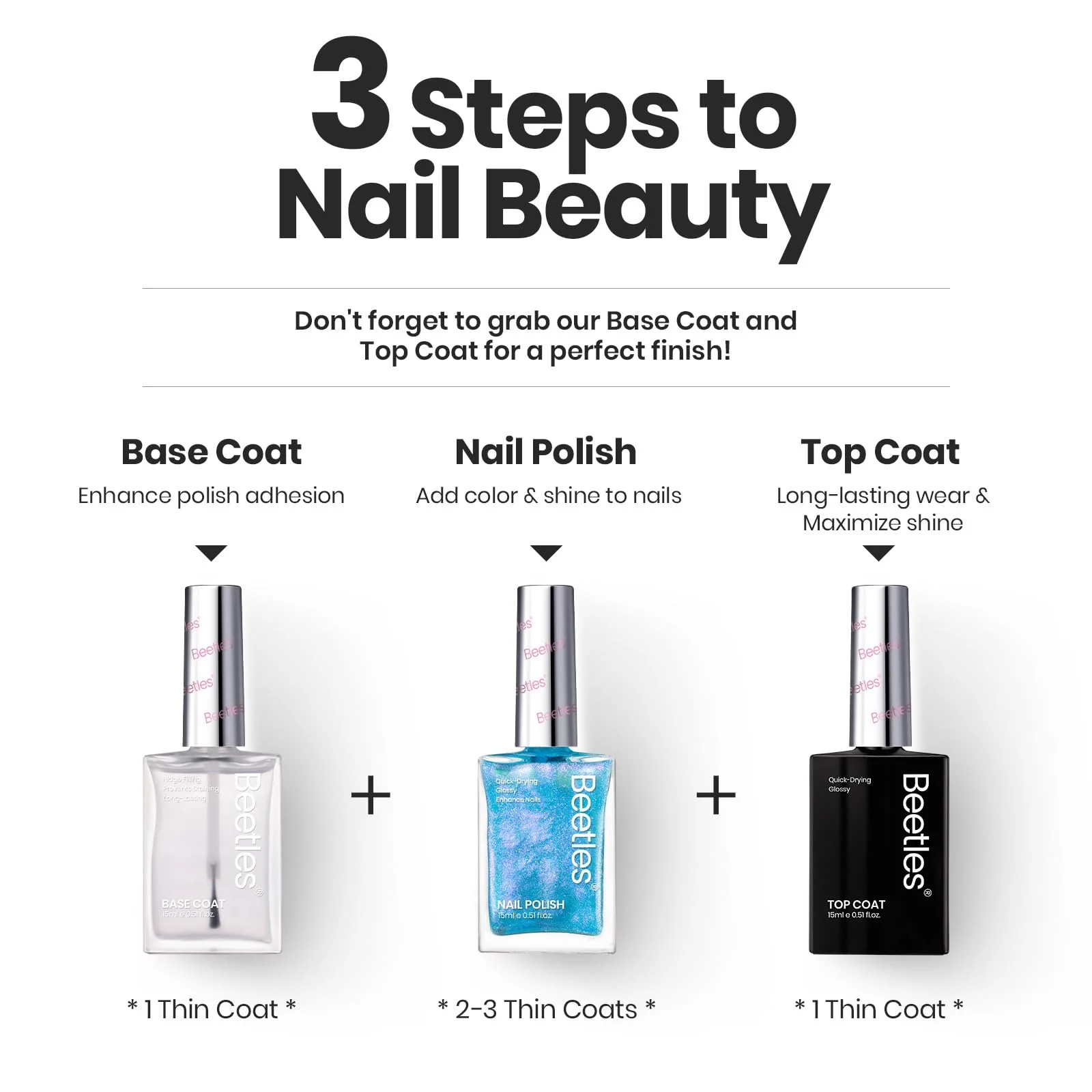 Dreamy Pastel| Beetles 6 Colors Air Dry Nail Polish - Image 8