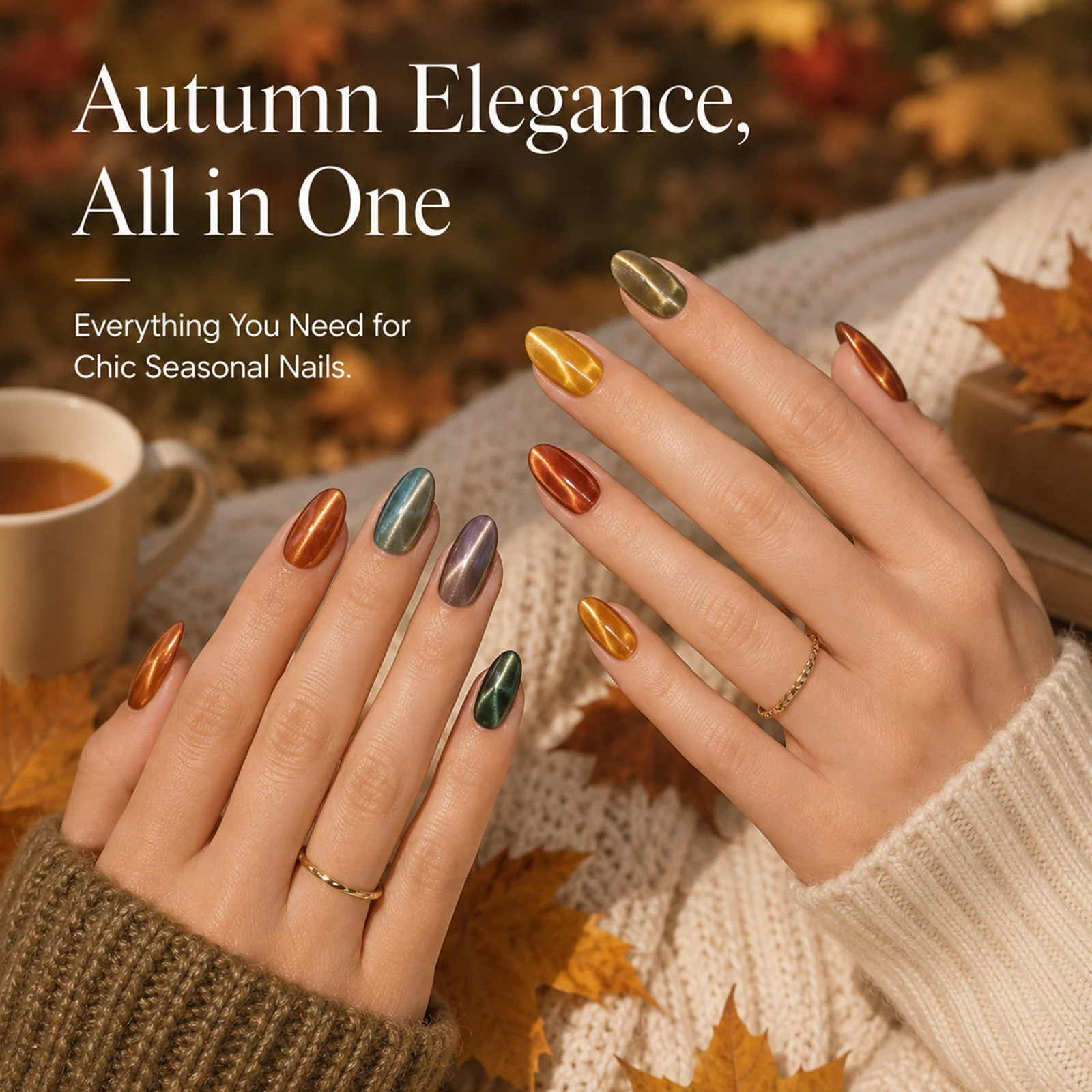(Each 15ml) Amber Allure - Beetles 23 Colors +1 Blooming Gel Autumn Nails Cat Eye Gel Polish Set With Display Color Card - Image 5