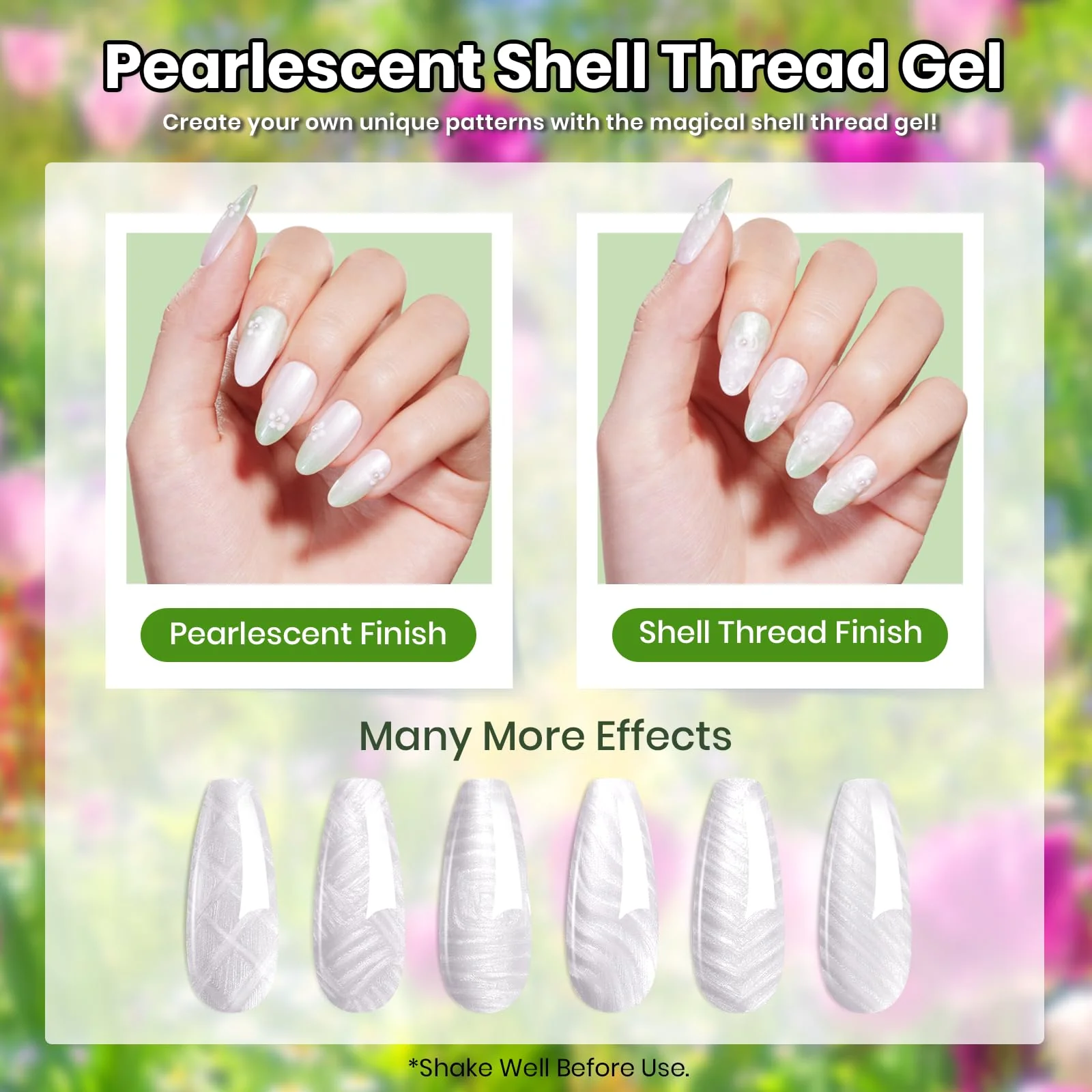 Embrace Nature With Dried Flower And Gold Foil- 20 Colors Gel Nail Polish Summer Nails Set - Image 5
