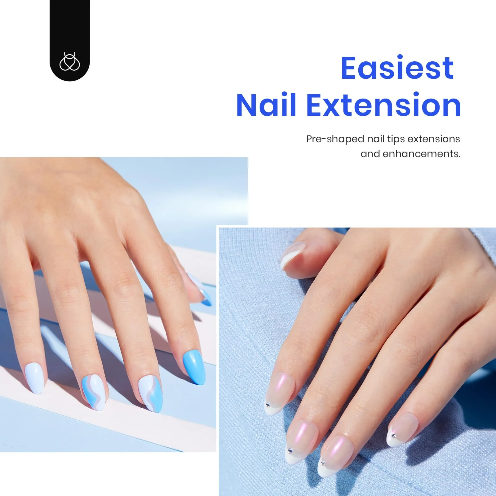 Extra Short Almond 500PC Nail Extension Kit  #094 - Image 6