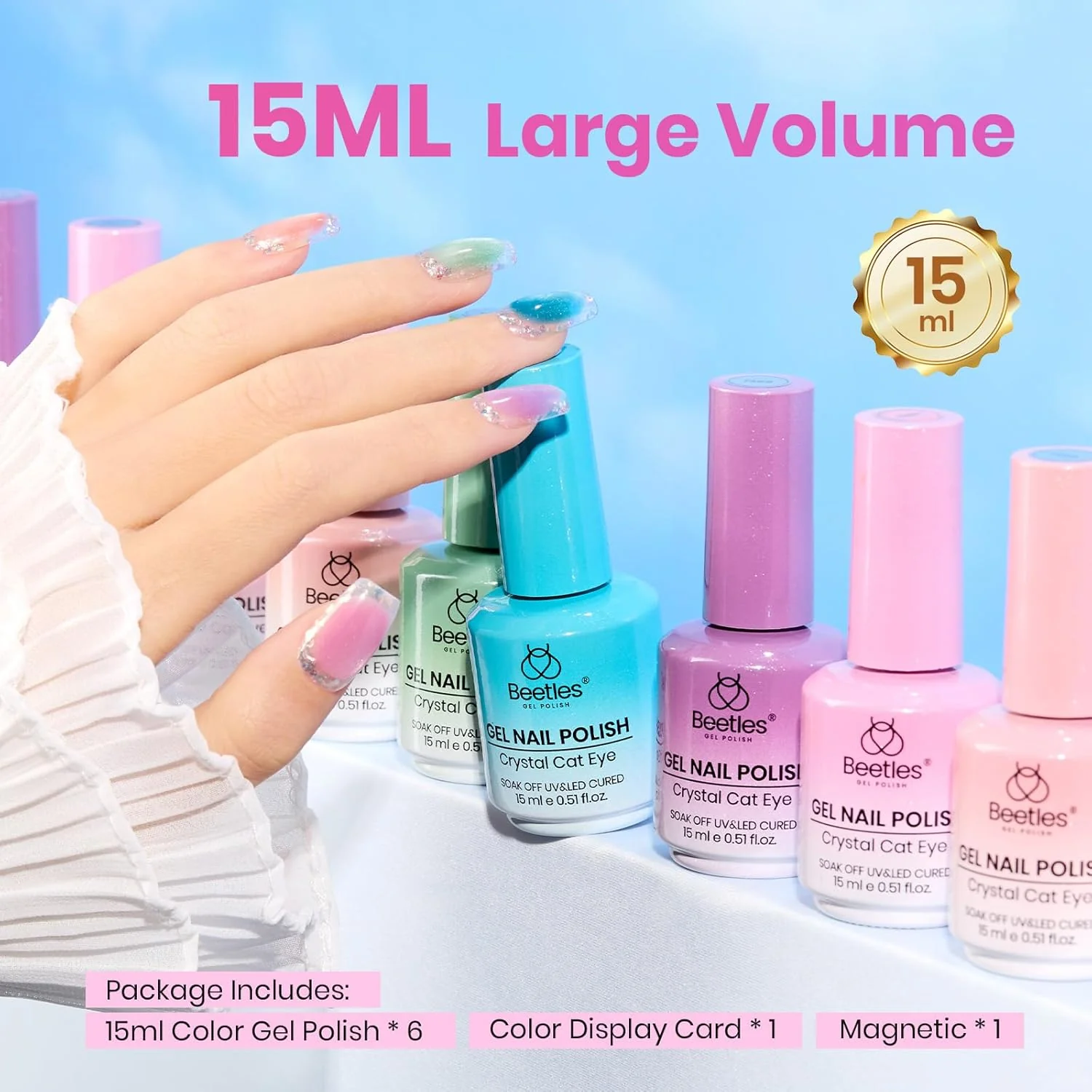 Fairy Garden- Summer Nails 6 Colors Cat Eye Gel Nail Polish Set - Image 4