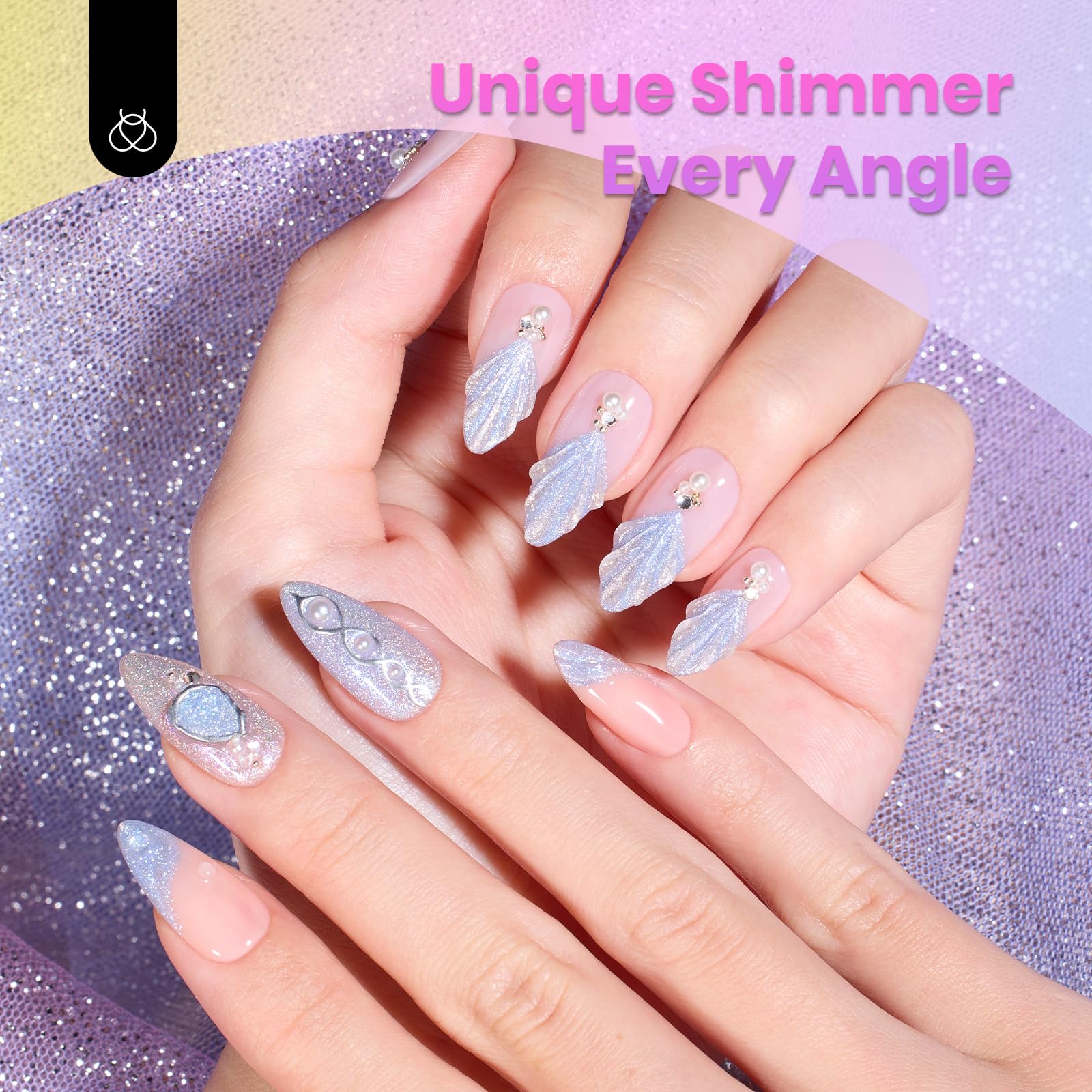 Fairy's Descent - Beetles Chameleon Cat Eye Nails 6 Colors Gel Polish Summer Nails Set - Image 5